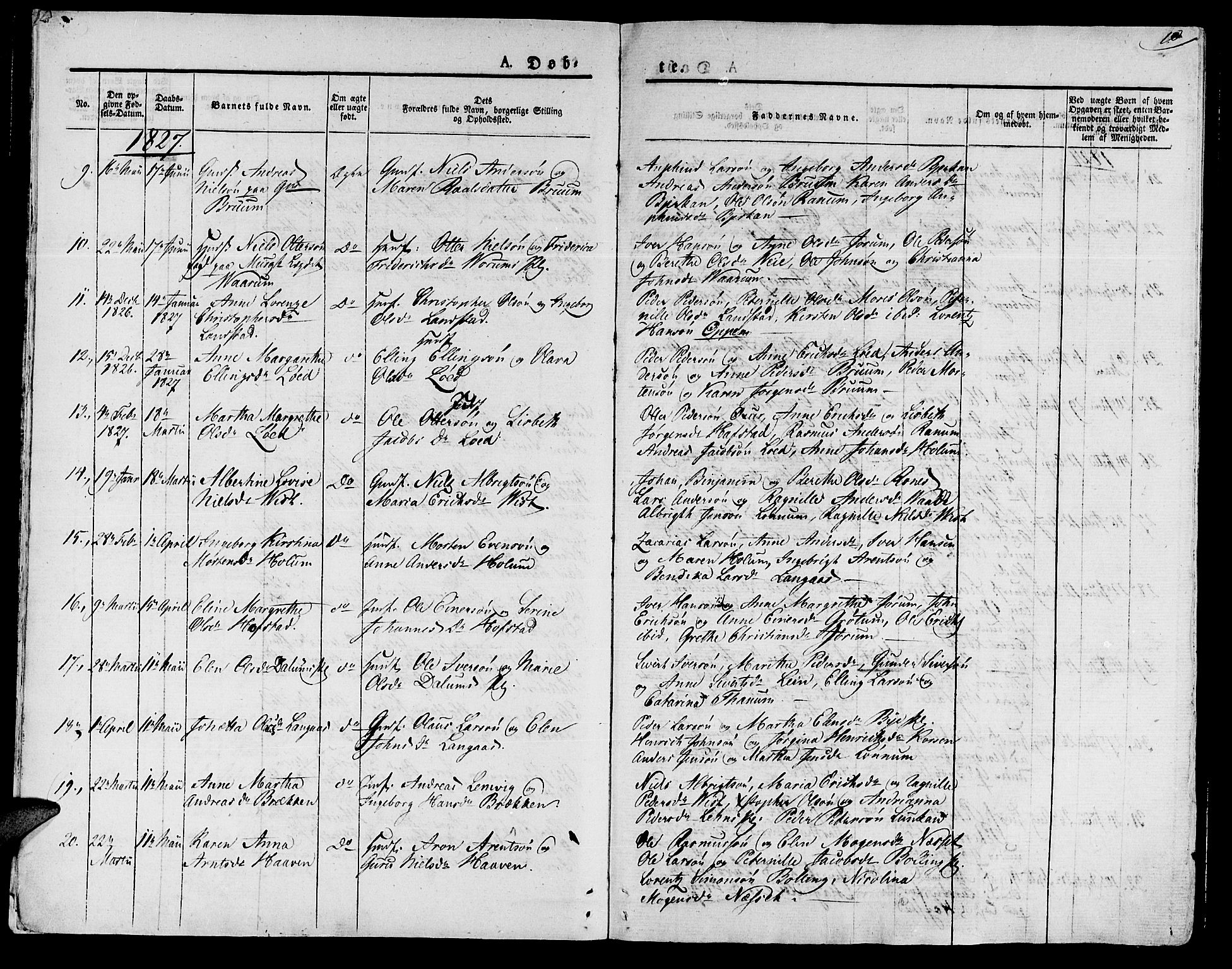 Ministerialprotokoller, klokkerbøker og fødselsregistre - Nord-Trøndelag, AV/SAT-A-1458/735/L0336: Parish register (official) no. 735A05 /1, 1825-1835, p. 10