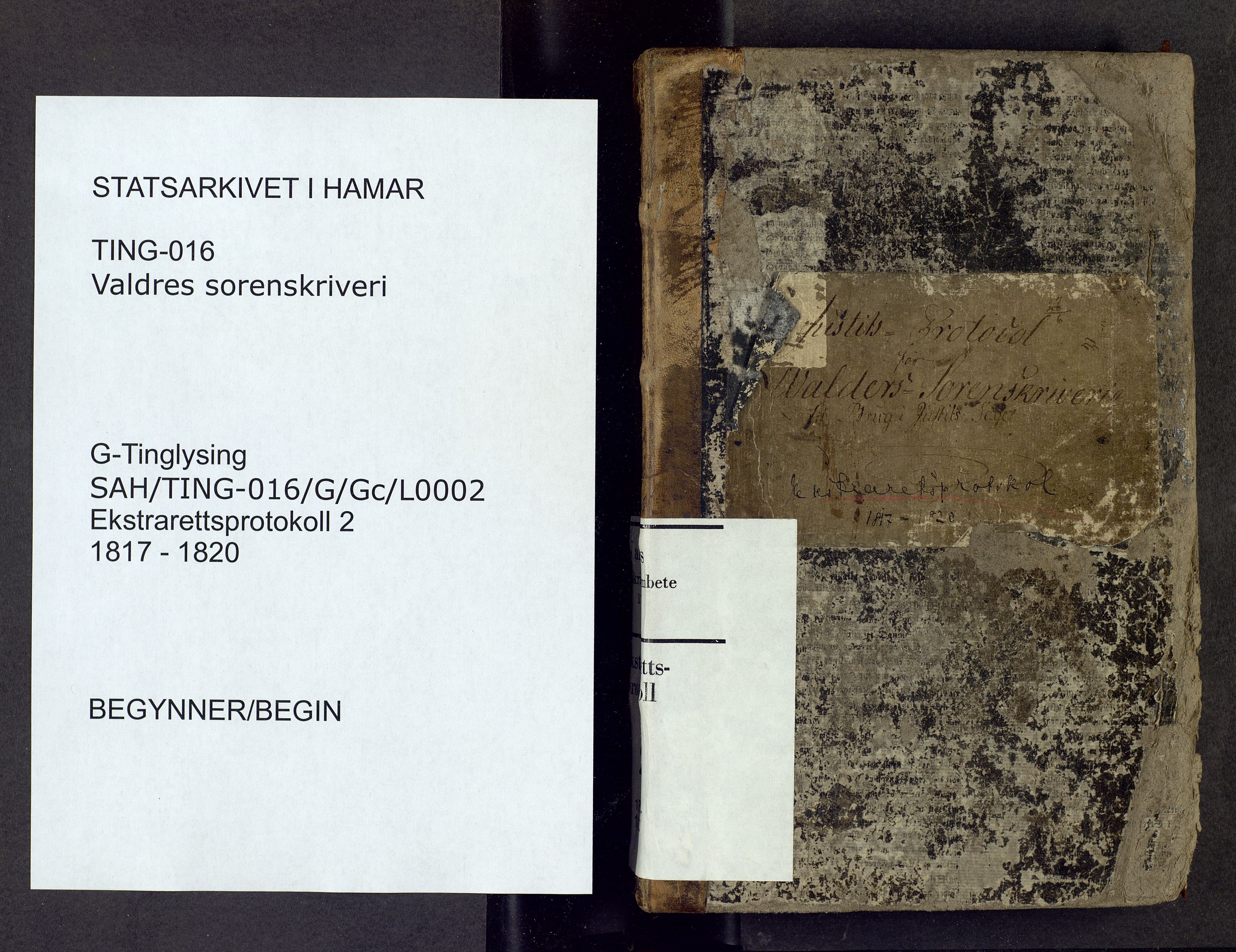 Valdres sorenskriveri, SAH/TING-016/G/Gc/L0002: Ekstrarettsprotokoll, 1817-1820