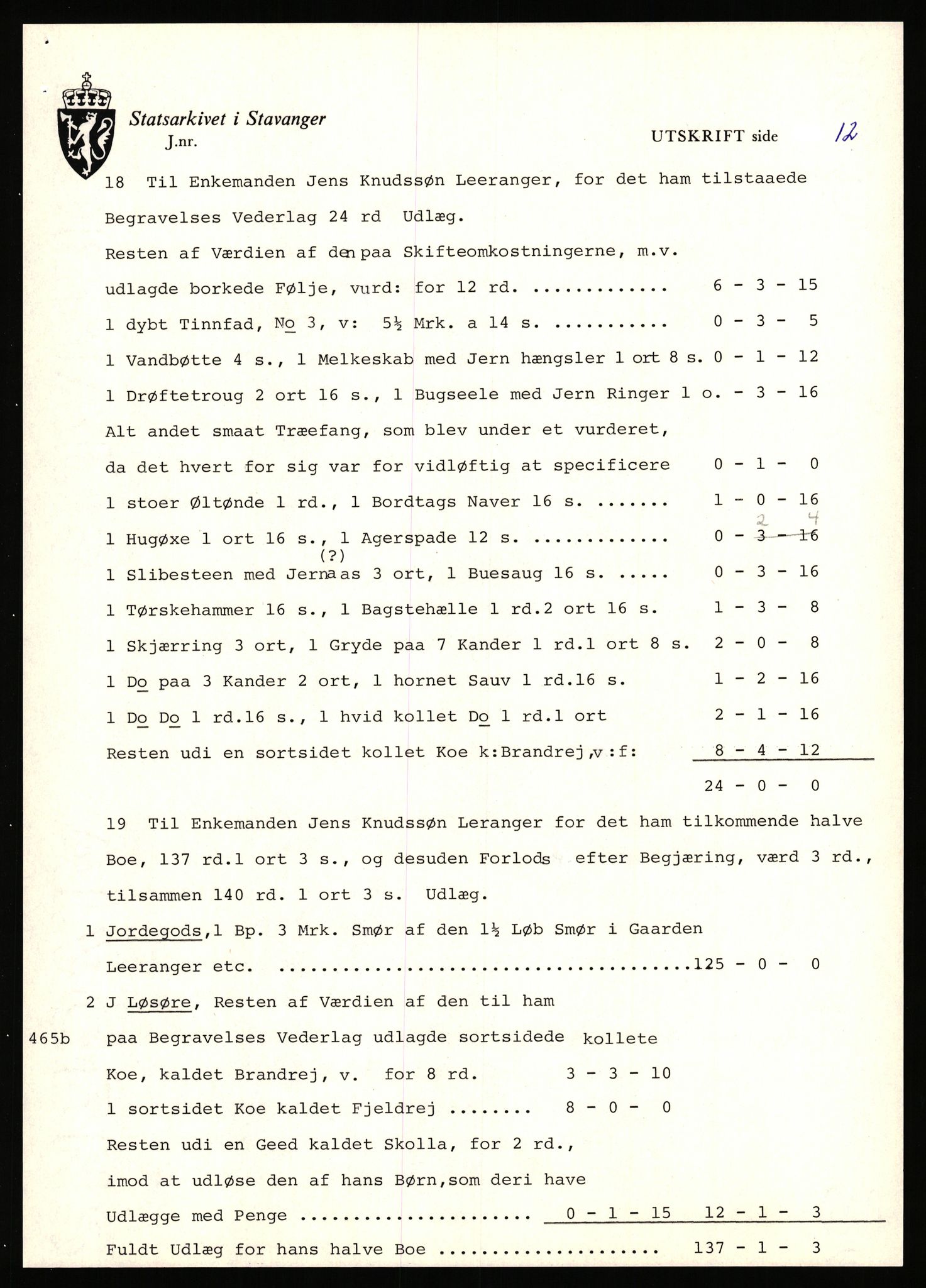 Statsarkivet i Stavanger, AV/SAST-A-101971/03/Y/Yj/L0053: Avskrifter sortert etter gårdsnavn: Leigvam - Liland, 1750-1930, p. 64