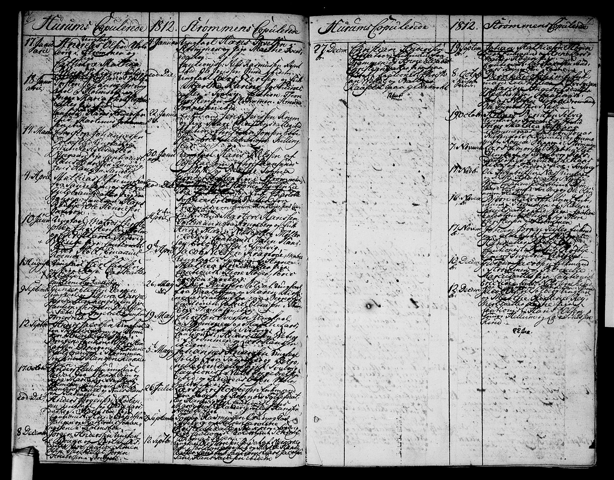 Hurum kirkebøker, AV/SAKO-A-229/F/Fa/L0008: Parish register (official) no. 8, 1810-1815, p. 6-7