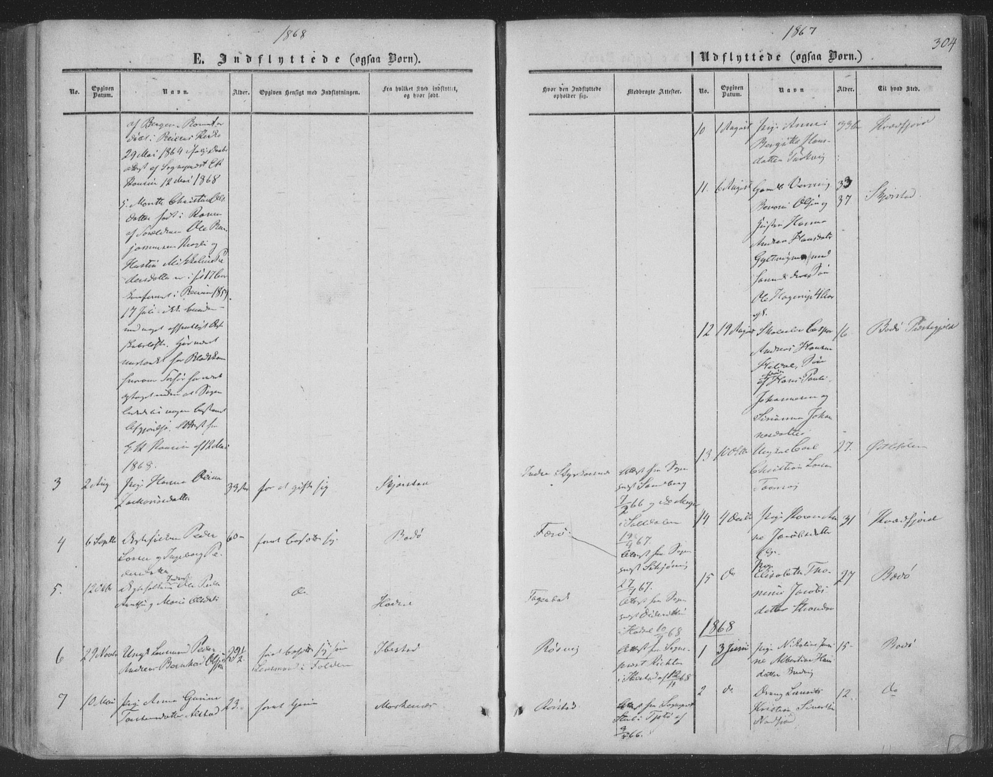 Ministerialprotokoller, klokkerbøker og fødselsregistre - Nordland, SAT/A-1459/853/L0770: Parish register (official) no. 853A09, 1857-1870, p. 304