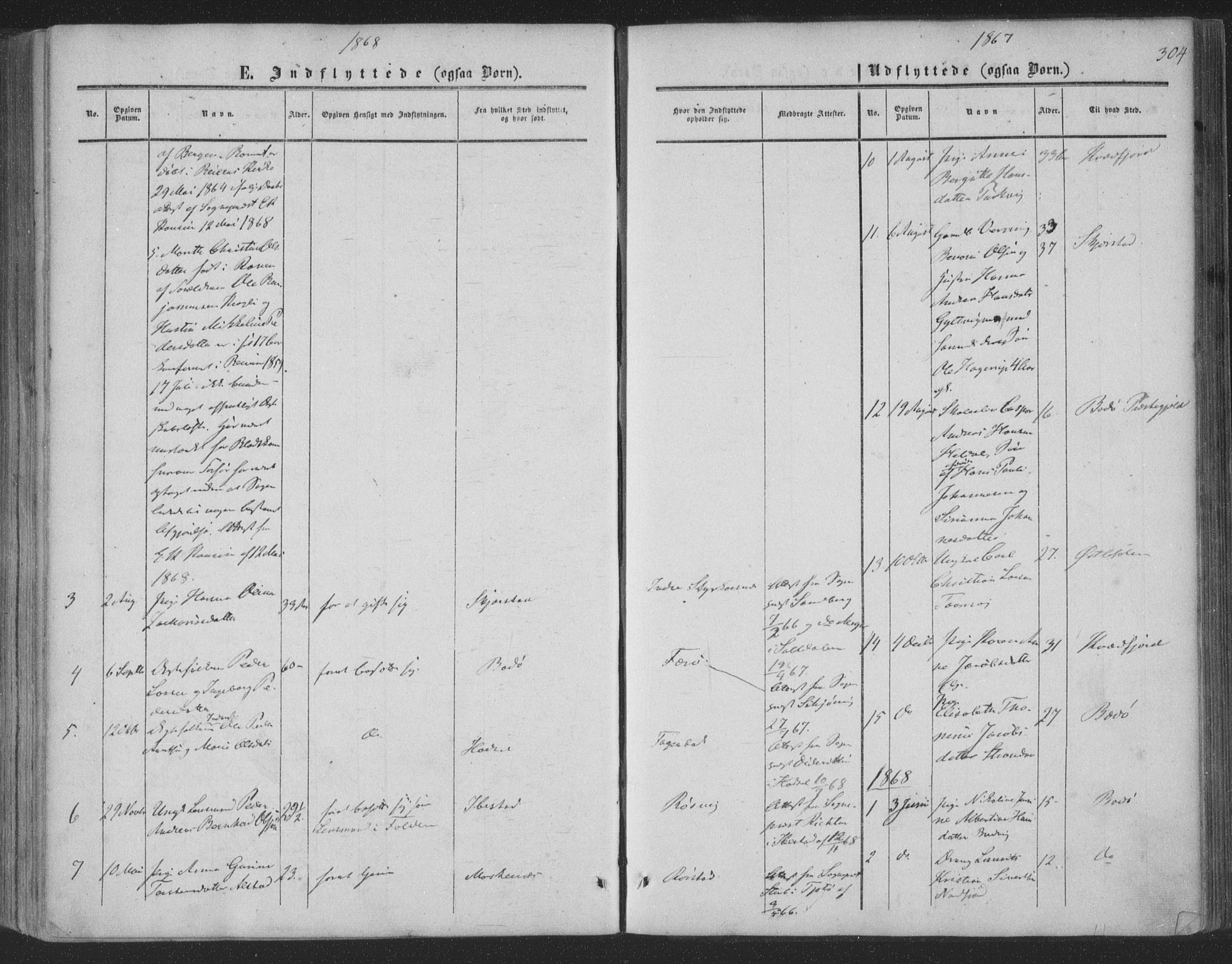 Ministerialprotokoller, klokkerbøker og fødselsregistre - Nordland, AV/SAT-A-1459/853/L0770: Parish register (official) no. 853A09, 1857-1870, p. 304