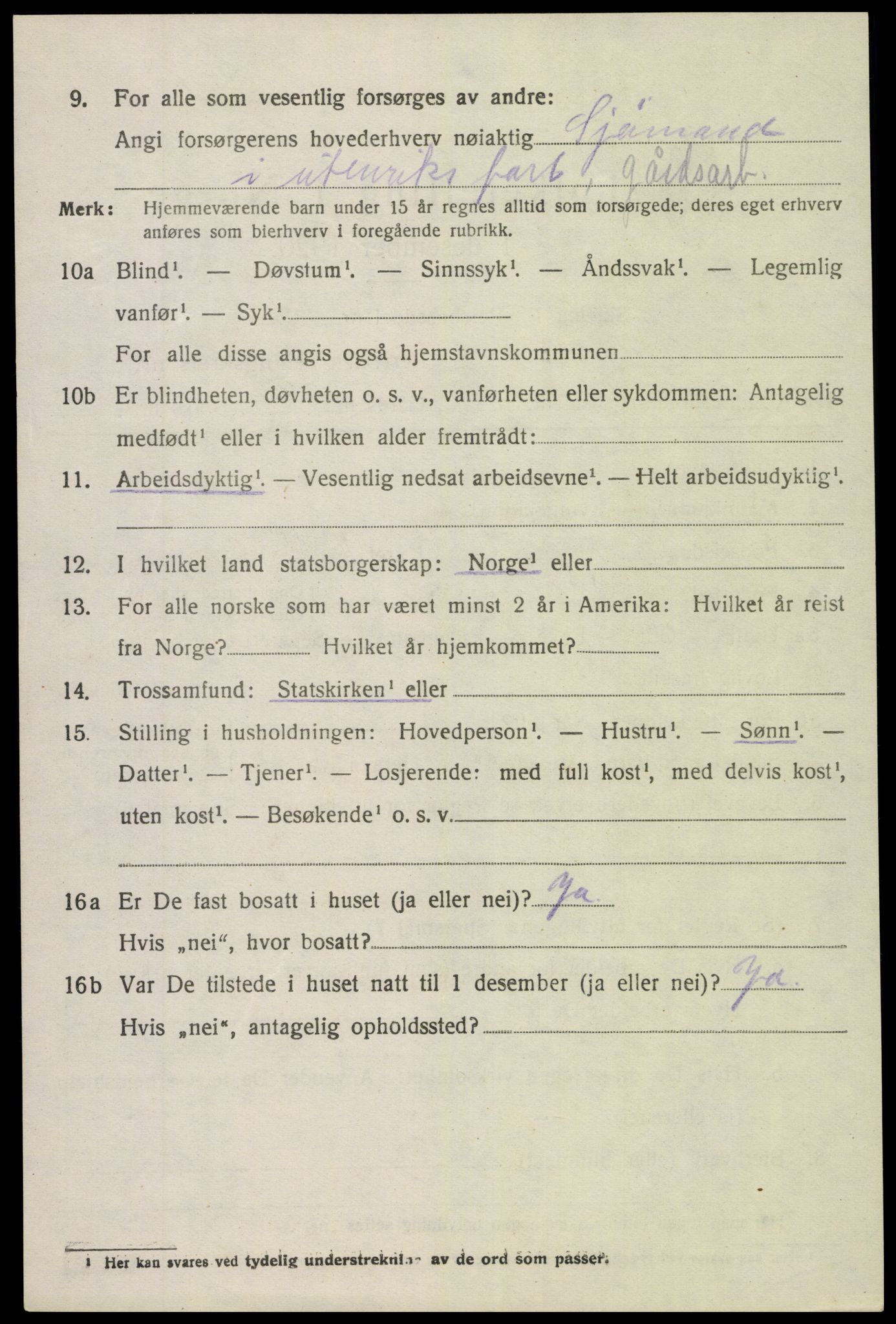 SAK, 1920 census for Søndeled, 1920, p. 4800