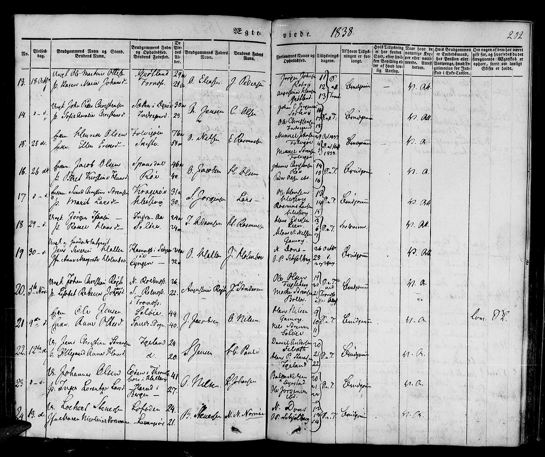 Ibestad sokneprestembete, SATØ/S-0077/H/Ha/Haa/L0006kirke: Parish register (official) no. 6, 1837-1850, p. 202