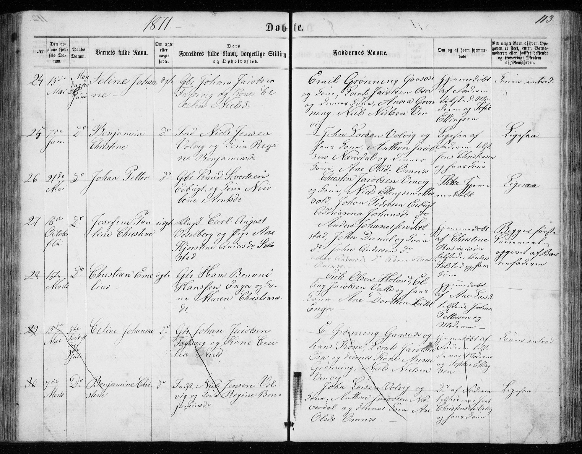 Ministerialprotokoller, klokkerbøker og fødselsregistre - Nordland, SAT/A-1459/843/L0634: Parish register (copy) no. 843C03, 1860-1884, p. 113
