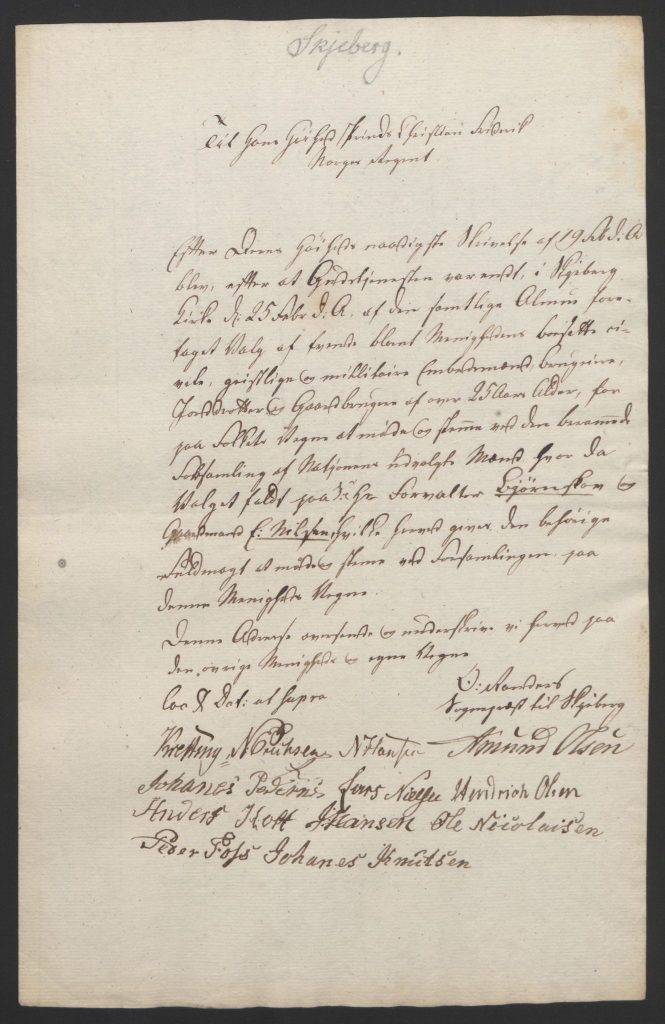 Statsrådssekretariatet, RA/S-1001/D/Db/L0007: Fullmakter for Eidsvollsrepresentantene i 1814. , 1814, p. 165