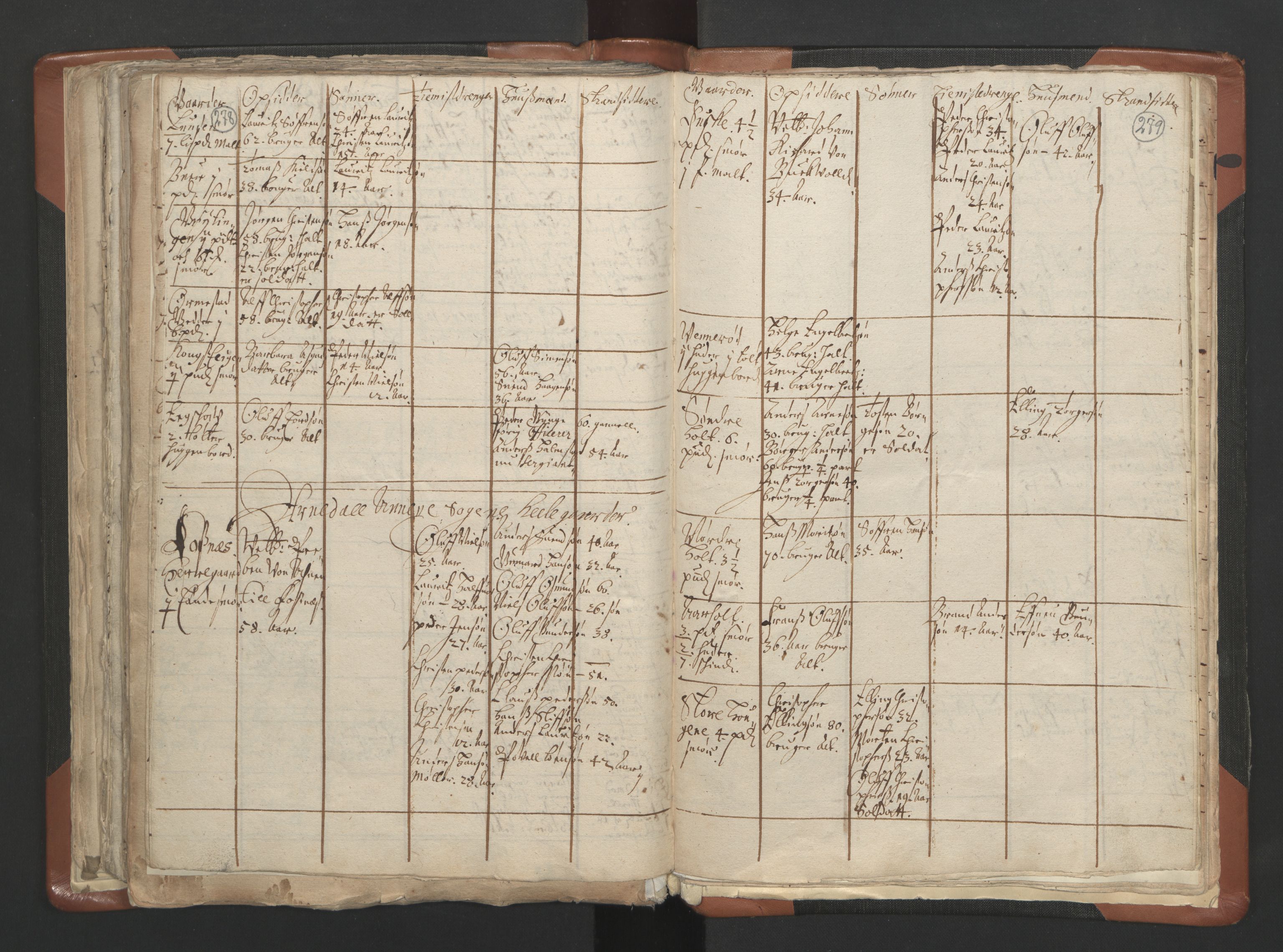RA, Vicar's Census 1664-1666, no. 10: Tønsberg deanery, 1664-1666, p. 278-279