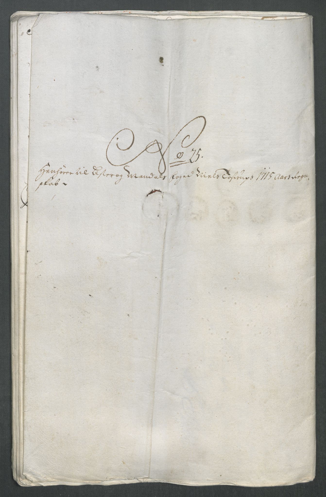 Rentekammeret inntil 1814, Reviderte regnskaper, Fogderegnskap, AV/RA-EA-4092/R43/L2559: Fogderegnskap Lista og Mandal, 1715, p. 269