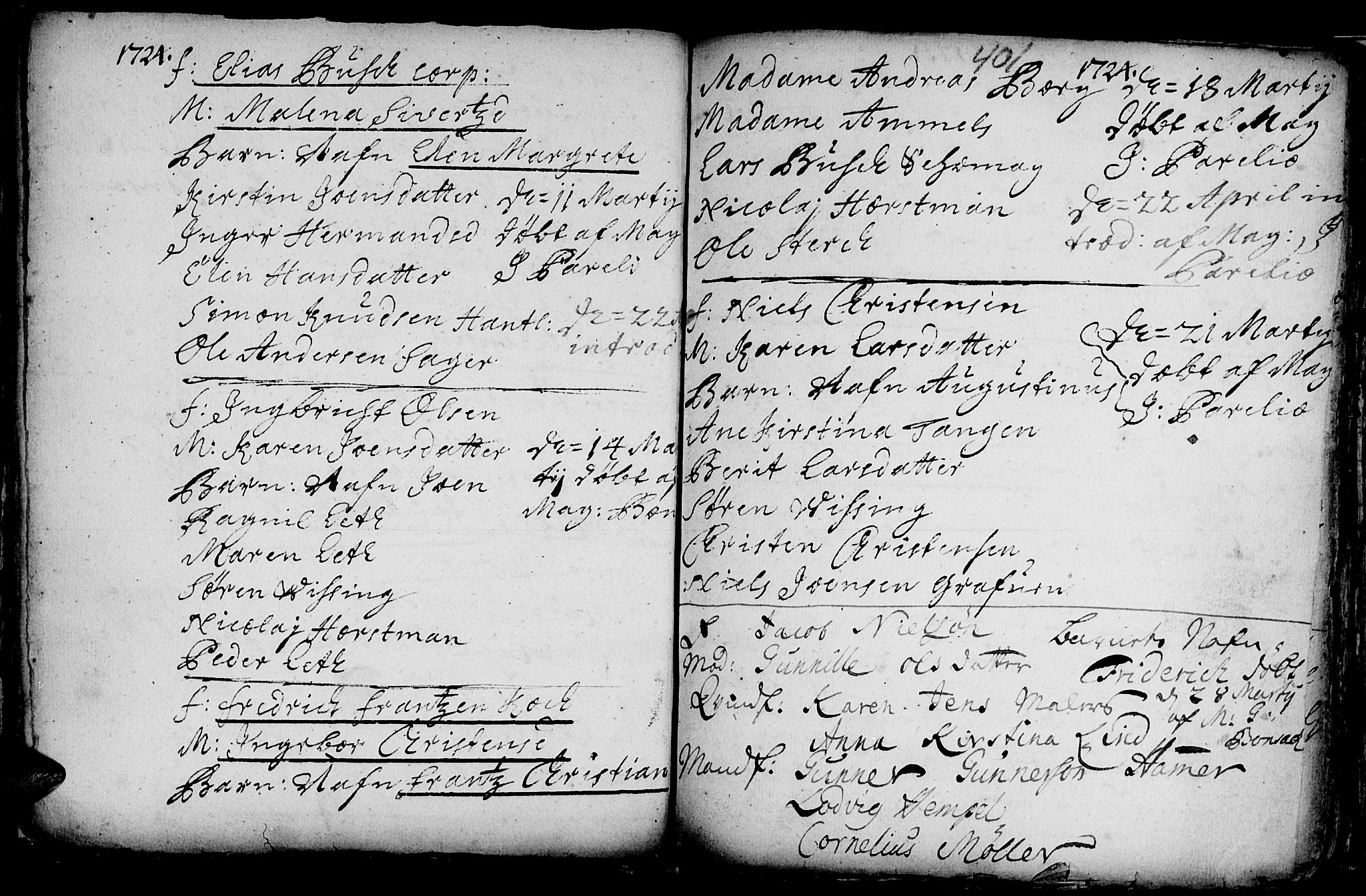 Ministerialprotokoller, klokkerbøker og fødselsregistre - Sør-Trøndelag, SAT/A-1456/601/L0035: Parish register (official) no. 601A03, 1713-1728, p. 401