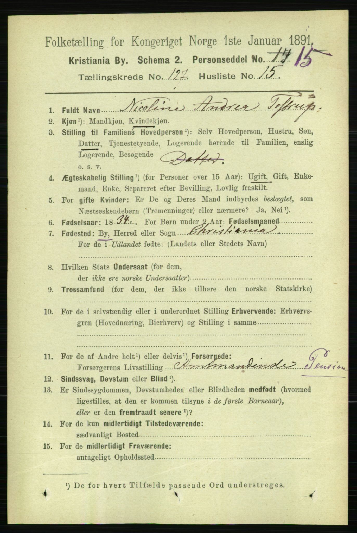 RA, 1891 census for 0301 Kristiania, 1891, p. 68329