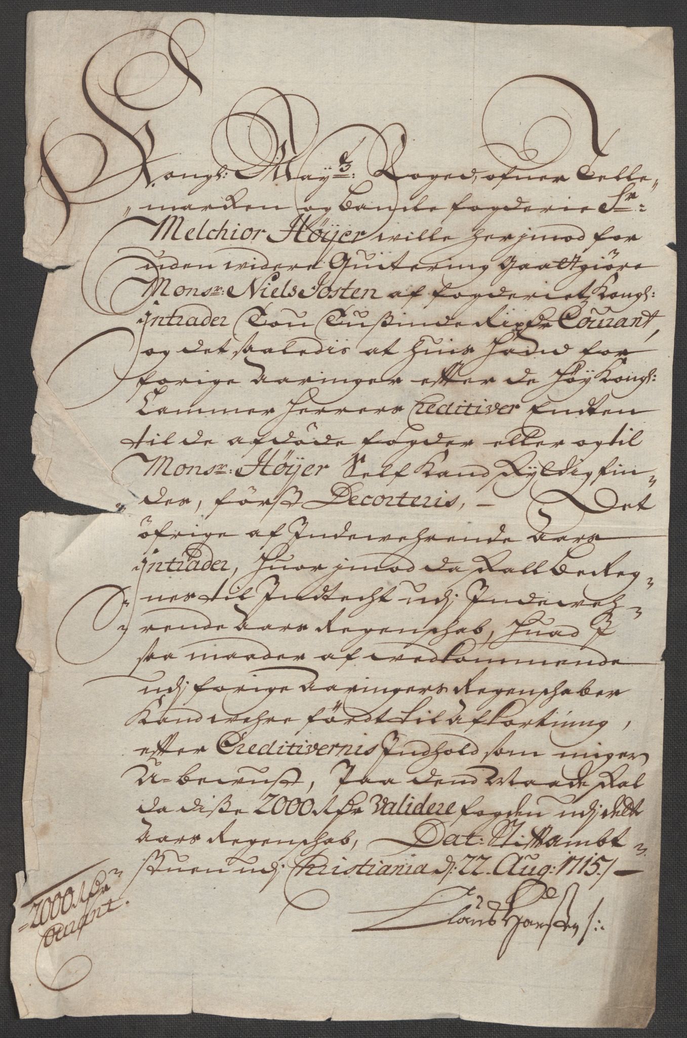 Rentekammeret inntil 1814, Reviderte regnskaper, Fogderegnskap, AV/RA-EA-4092/R36/L2127: Fogderegnskap Øvre og Nedre Telemark og Bamble, 1715, p. 373