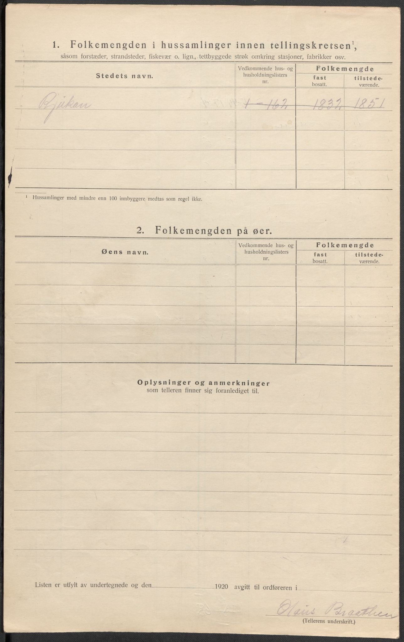 SAKO, 1920 census for Tinn, 1920, p. 54