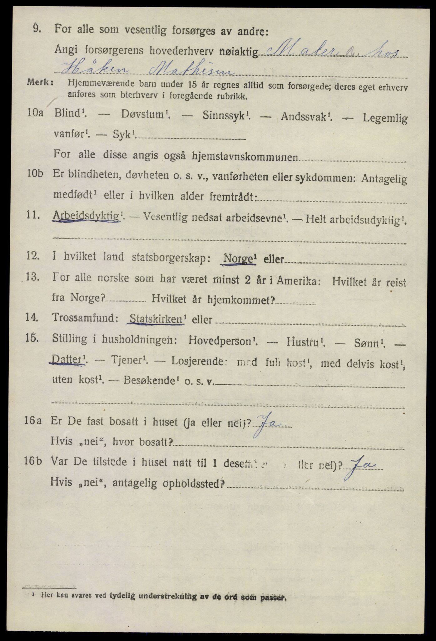 SAO, 1920 census for Hurdal, 1920, p. 2267