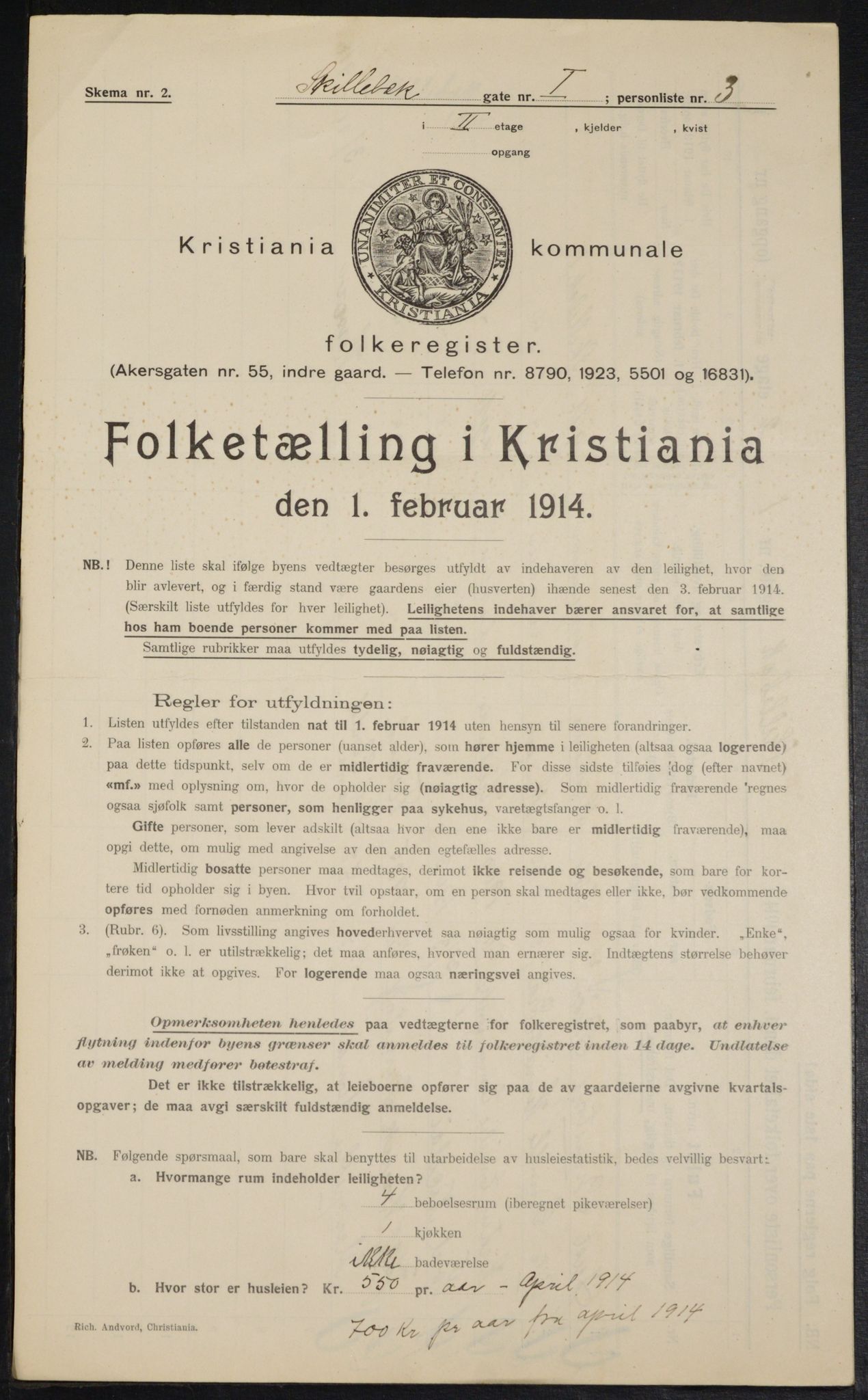 OBA, Municipal Census 1914 for Kristiania, 1914, p. 95325