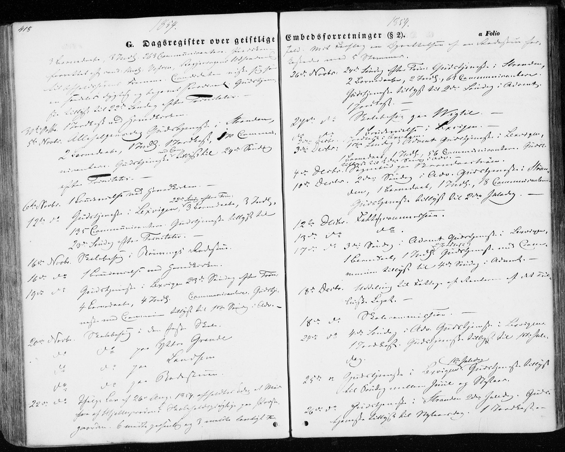 Ministerialprotokoller, klokkerbøker og fødselsregistre - Nord-Trøndelag, SAT/A-1458/701/L0008: Parish register (official) no. 701A08 /1, 1854-1863, p. 418