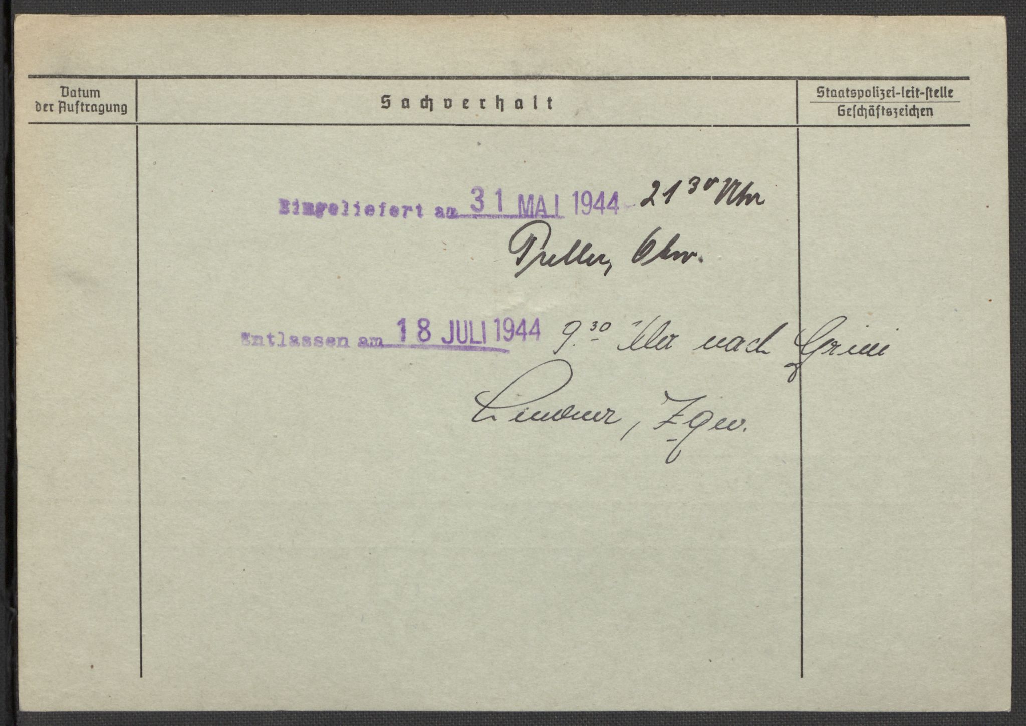 Befehlshaber der Sicherheitspolizei und des SD, AV/RA-RAFA-5969/E/Ea/Eaa/L0001: Register over norske fanger i Møllergata 19: A-Bj, 1940-1945, p. 549