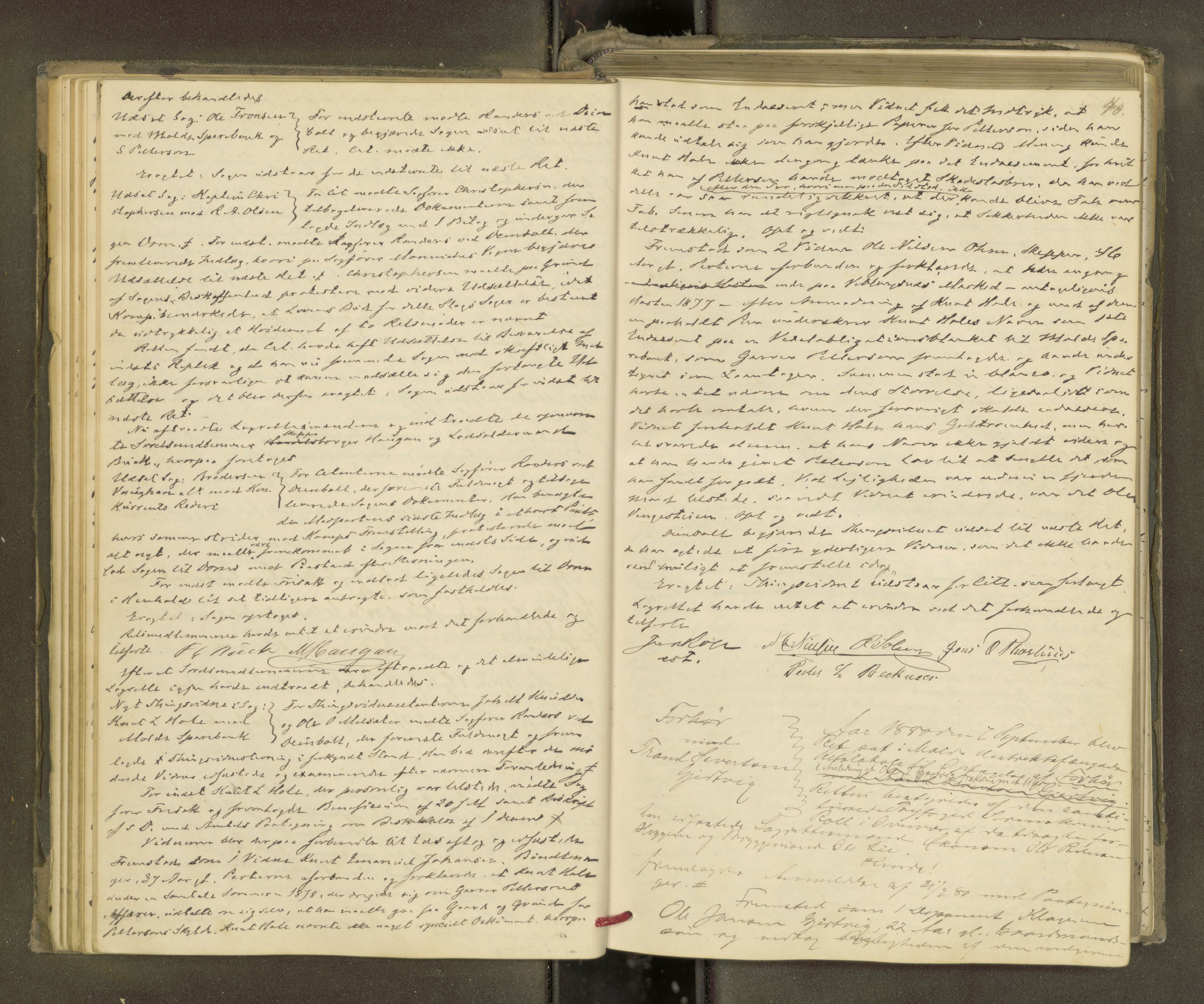 Molde byfogd, AV/SAT-A-0025/1/1A/L0012: Justisprotokoll, 1879-1890, p. 39b-40a
