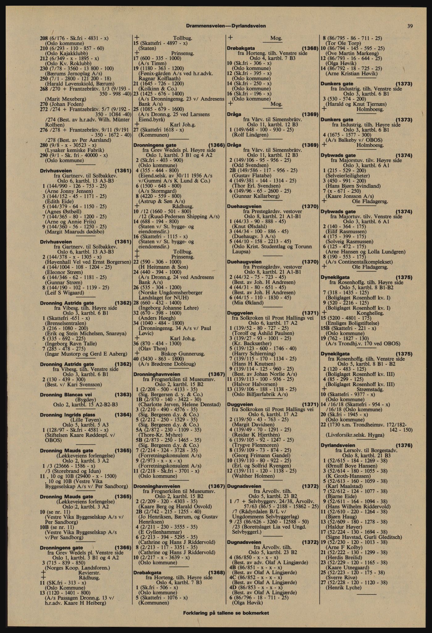 Kristiania/Oslo adressebok, PUBL/-, 1977-1978, p. 39