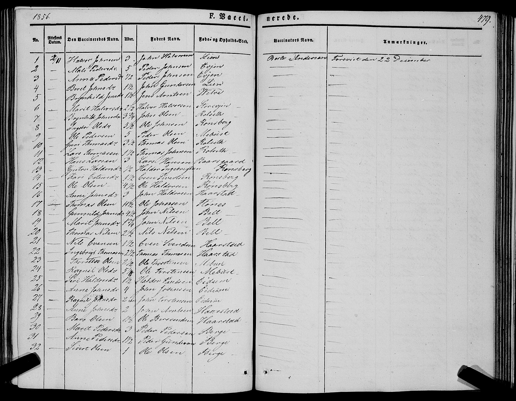 Ministerialprotokoller, klokkerbøker og fødselsregistre - Sør-Trøndelag, AV/SAT-A-1456/695/L1145: Parish register (official) no. 695A06 /1, 1843-1859, p. 479