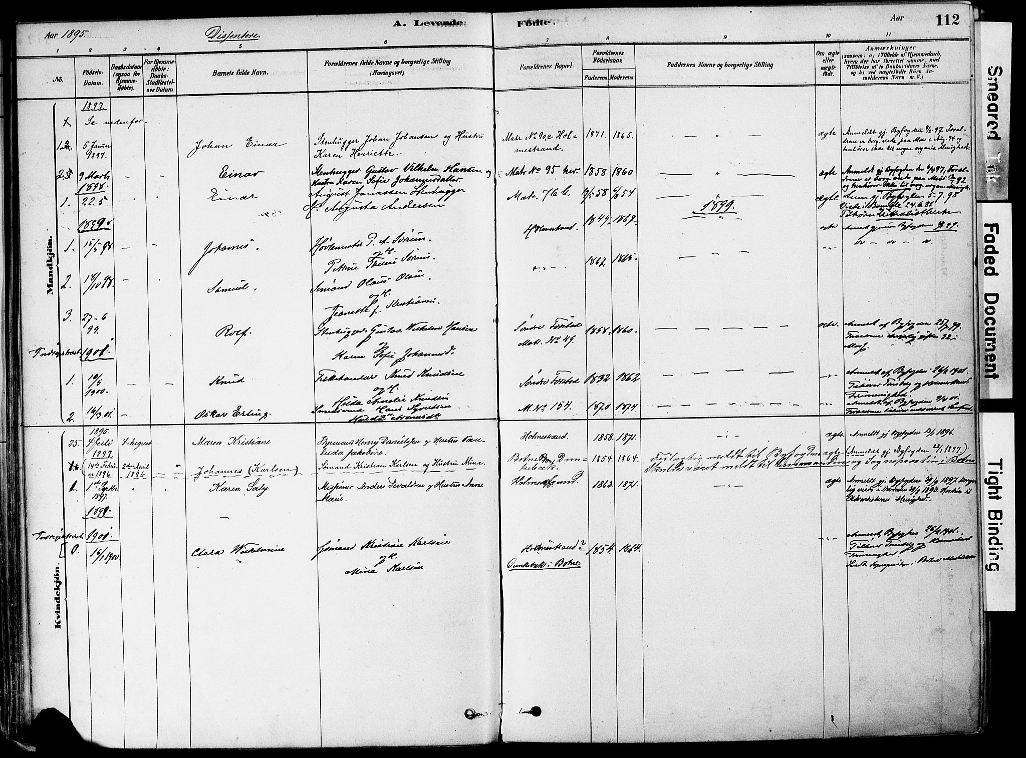 Holmestrand kirkebøker, AV/SAKO-A-346/F/Fa/L0004: Parish register (official) no. 4, 1880-1901, p. 112