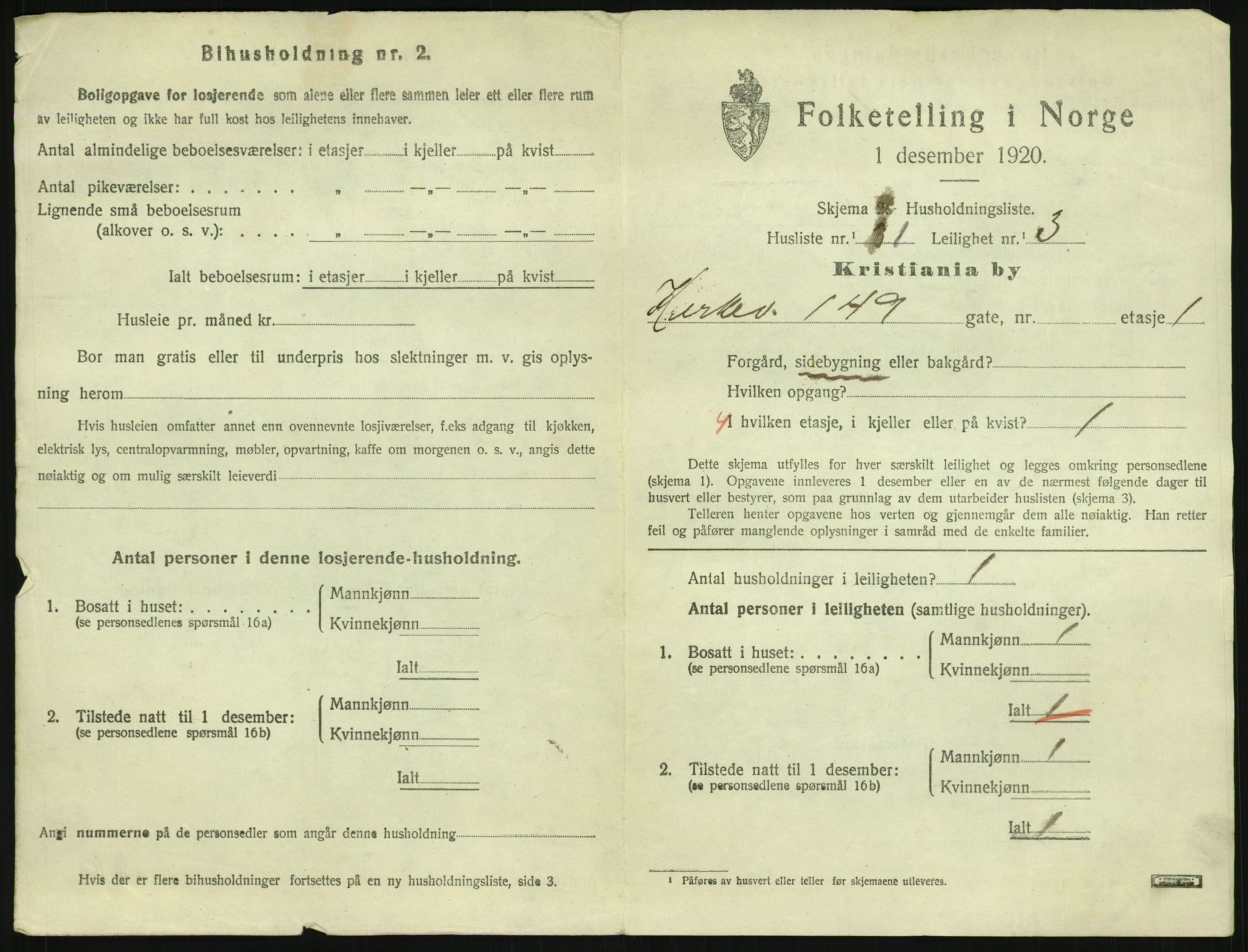 SAO, 1920 census for Kristiania, 1920, p. 52338