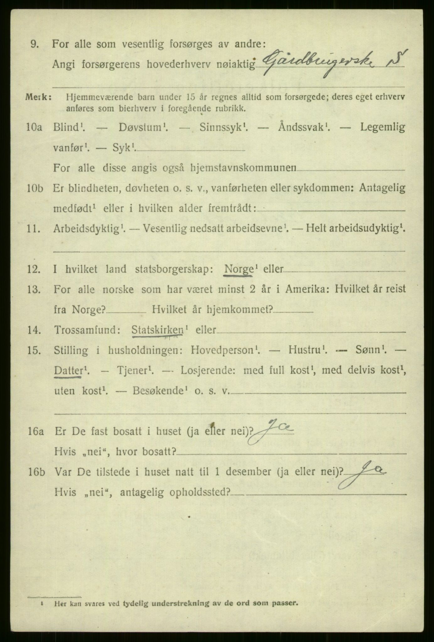 SAB, 1920 census for Voss, 1920, p. 3432