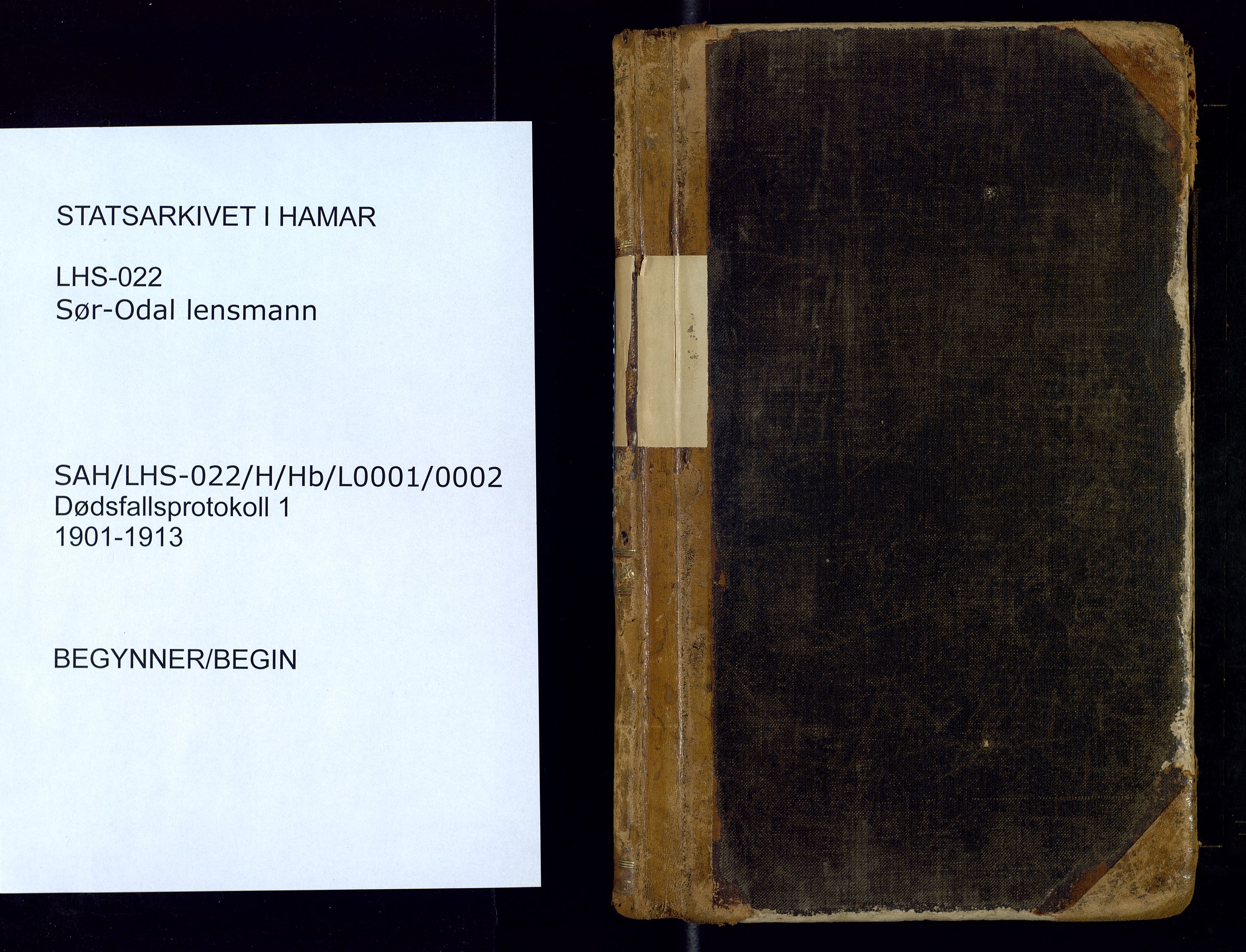 Sør-Odal lensmannskontor, AV/SAH-LHS-022/H/Hb/L0001/0002: Protokoller over anmeldte dødsfall / Protokoll over anmeldte dødsfall, 1901-1913