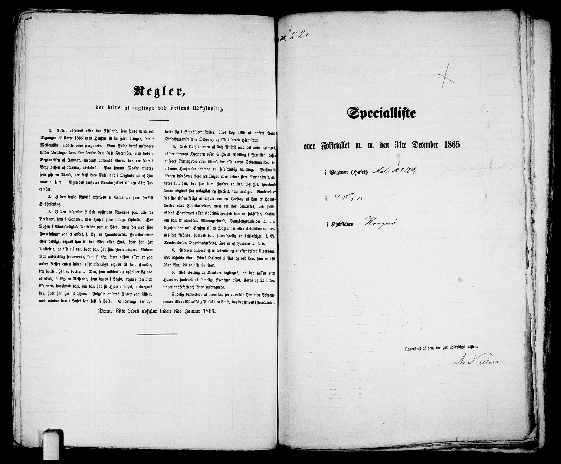 RA, 1865 census for Kragerø/Kragerø, 1865, p. 452