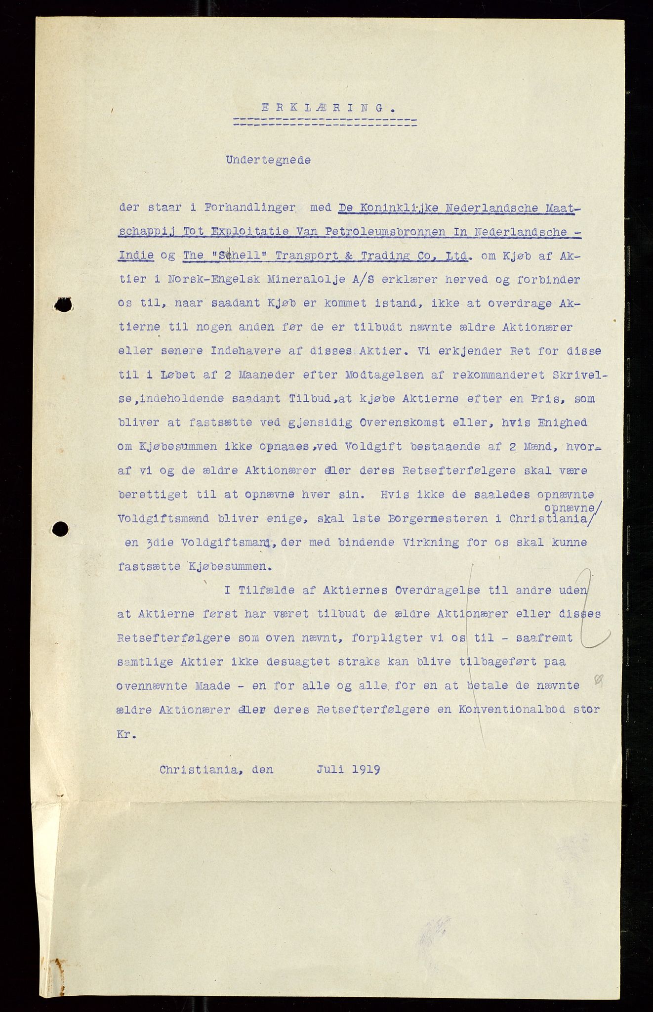 Pa 1521 - A/S Norske Shell, AV/SAST-A-101915/E/Ea/Eaa/L0007: Sjefskorrespondanse, 1919, p. 3