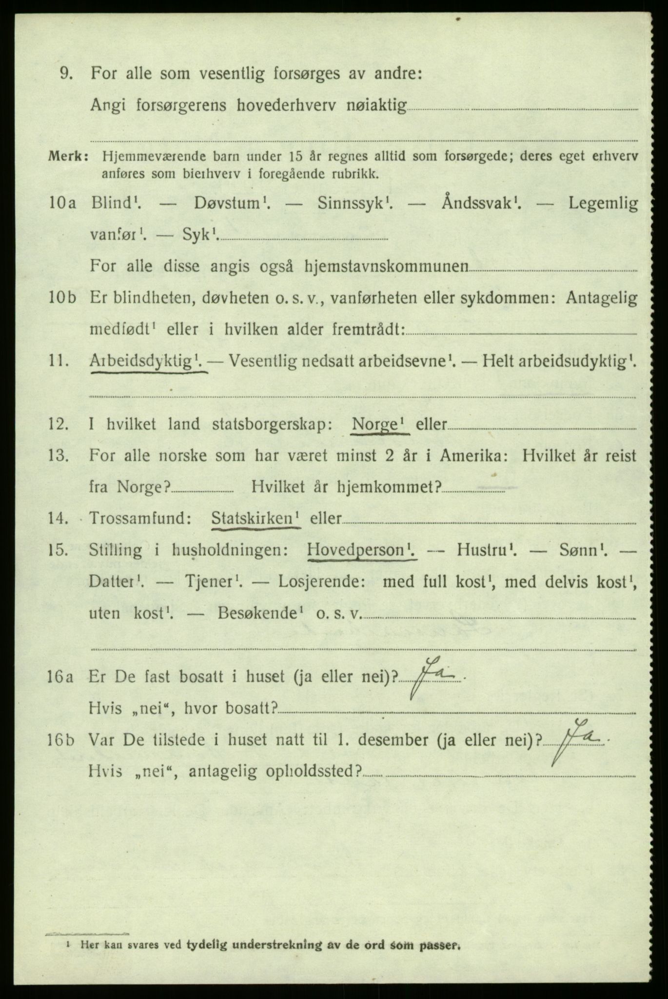 SAO, 1920 census for Varteig, 1920, p. 1134