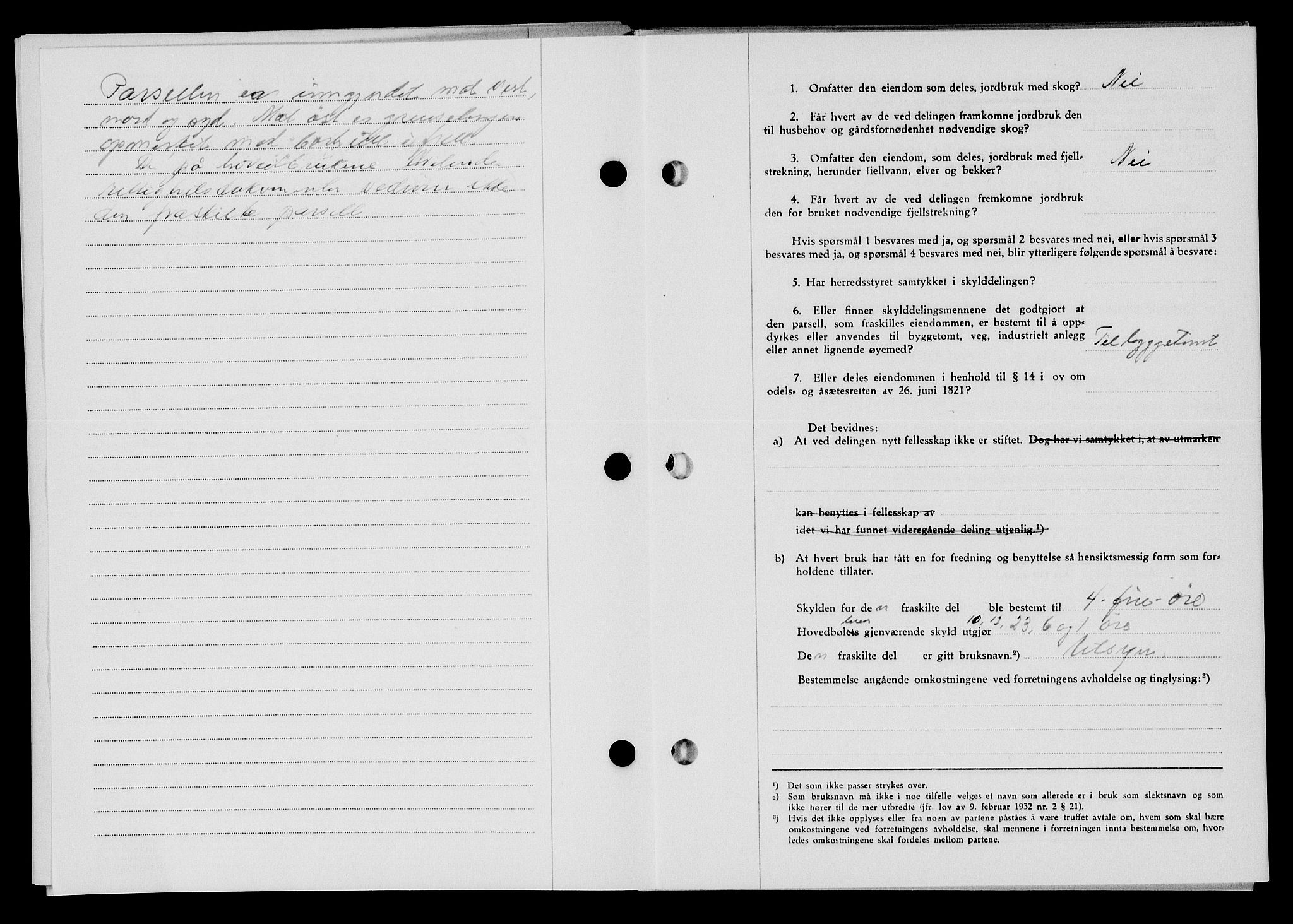 Flekkefjord sorenskriveri, SAK/1221-0001/G/Gb/Gba/L0061: Mortgage book no. A-9, 1946-1947, Diary no: : 777/1946