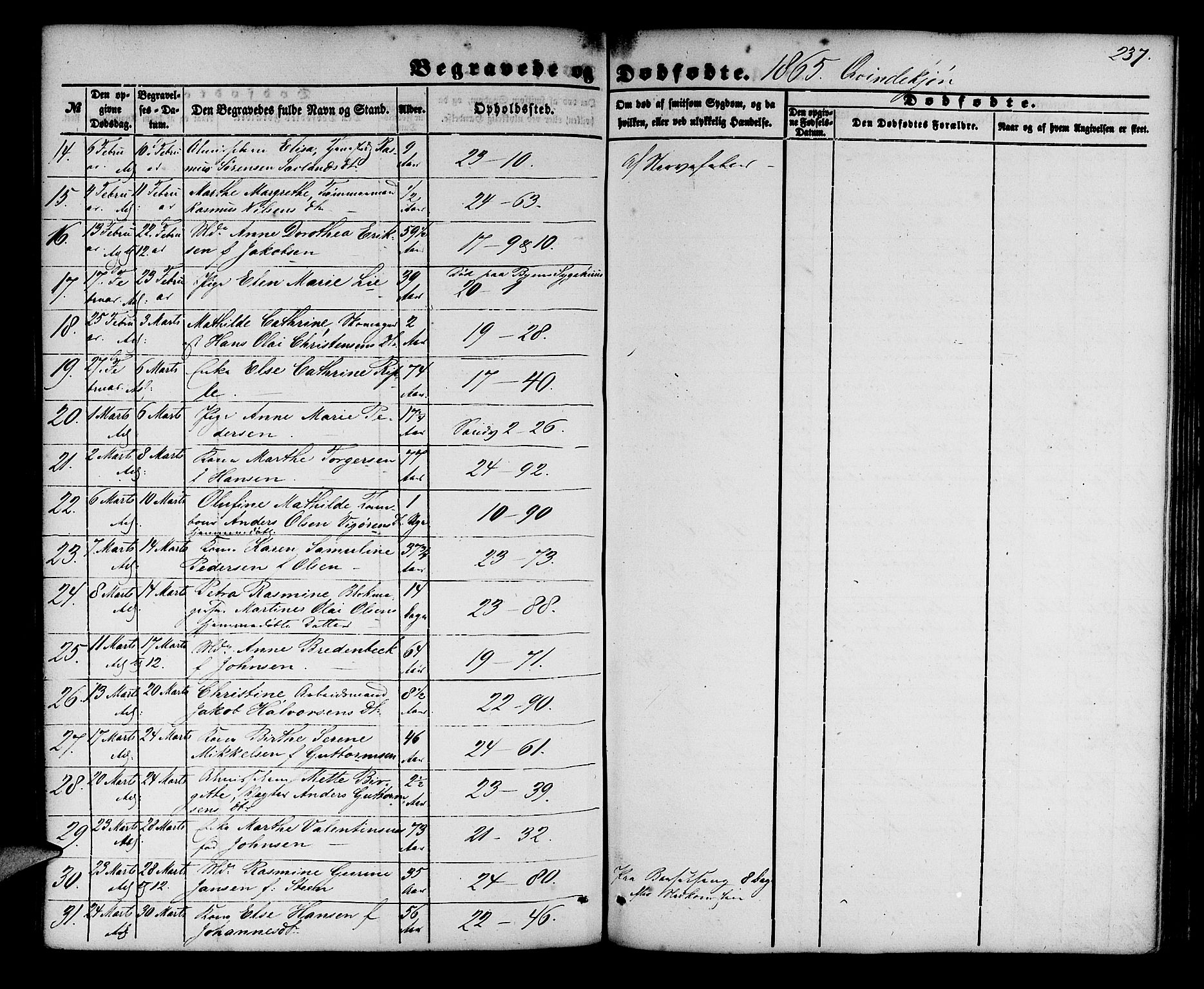 Korskirken sokneprestembete, AV/SAB-A-76101/H/Hab: Parish register (copy) no. E 2, 1851-1871, p. 237