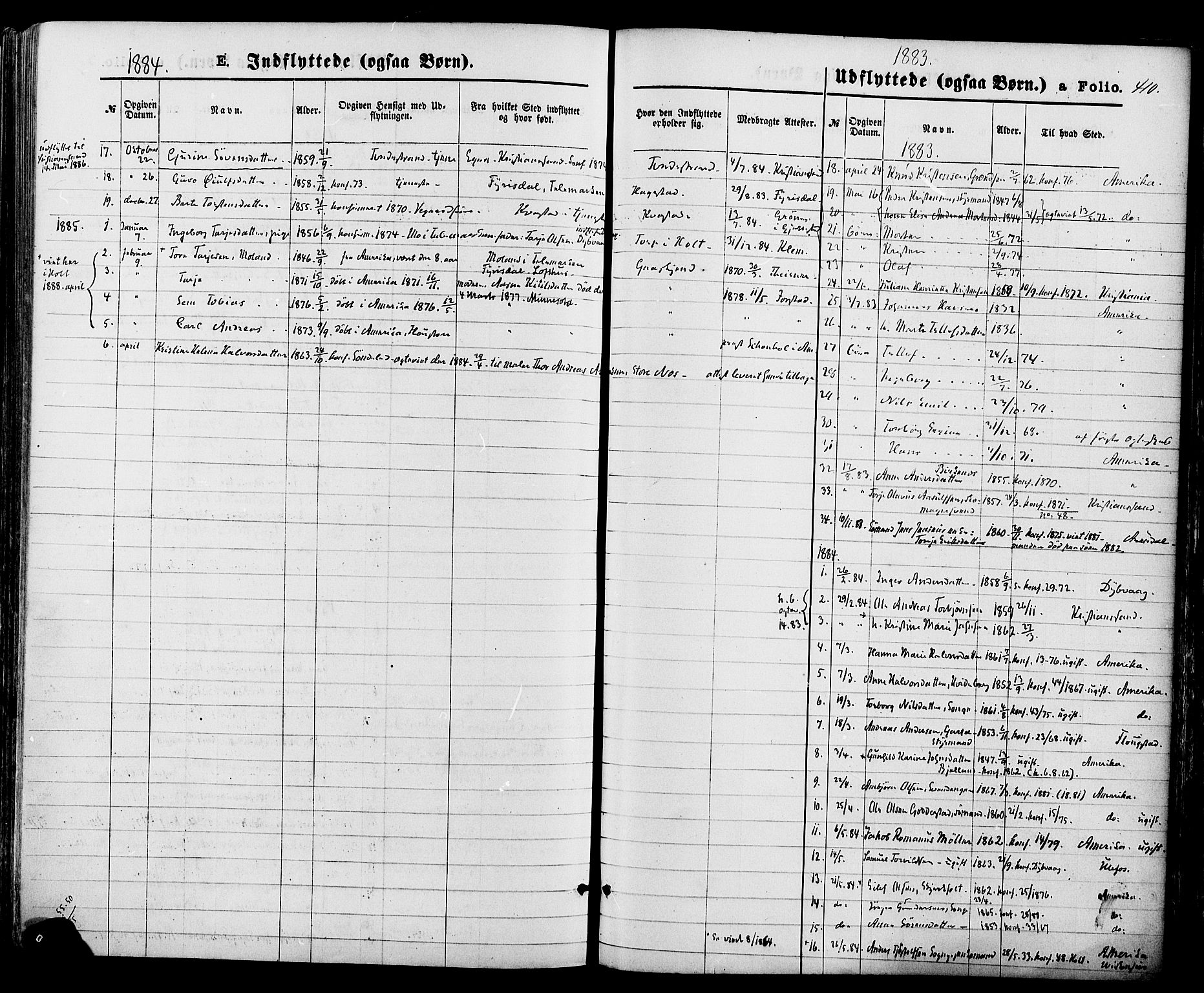 Holt sokneprestkontor, AV/SAK-1111-0021/F/Fa/L0010: Parish register (official) no. A 10, 1872-1885, p. 410