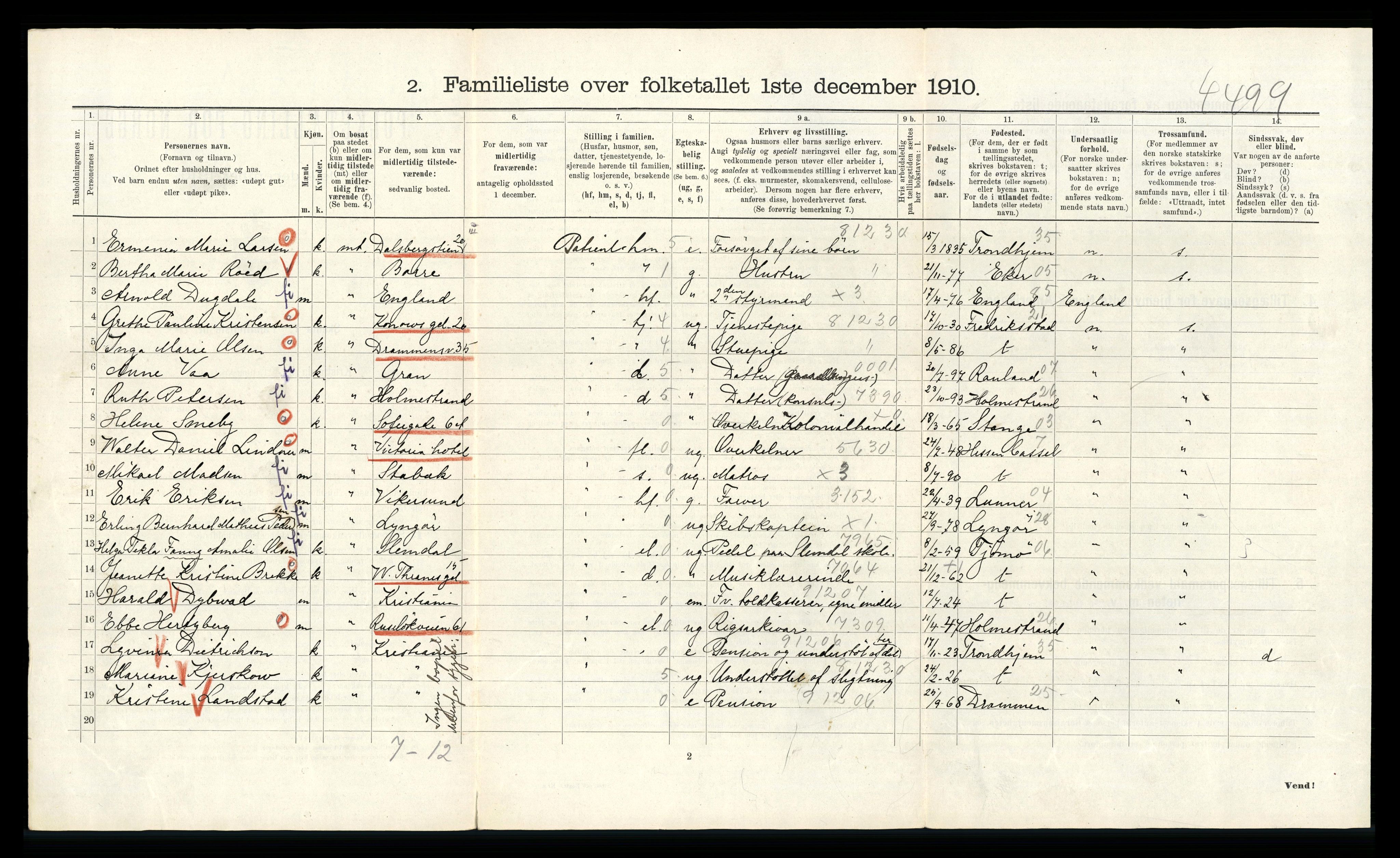 RA, 1910 census for Kristiania, 1910, p. 57542