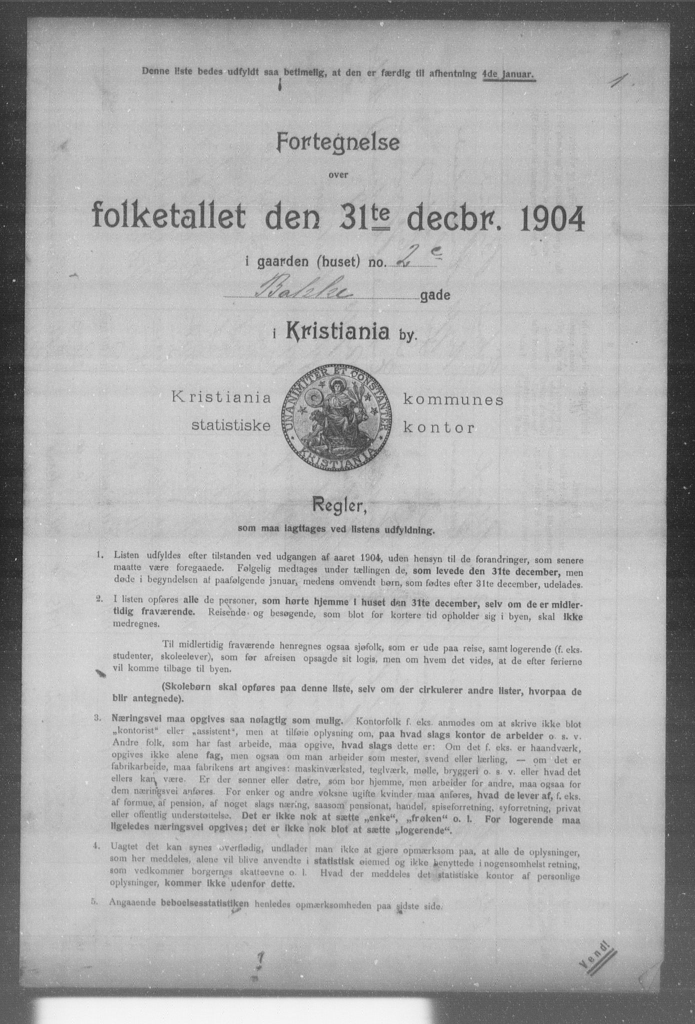 OBA, Municipal Census 1904 for Kristiania, 1904, p. 680