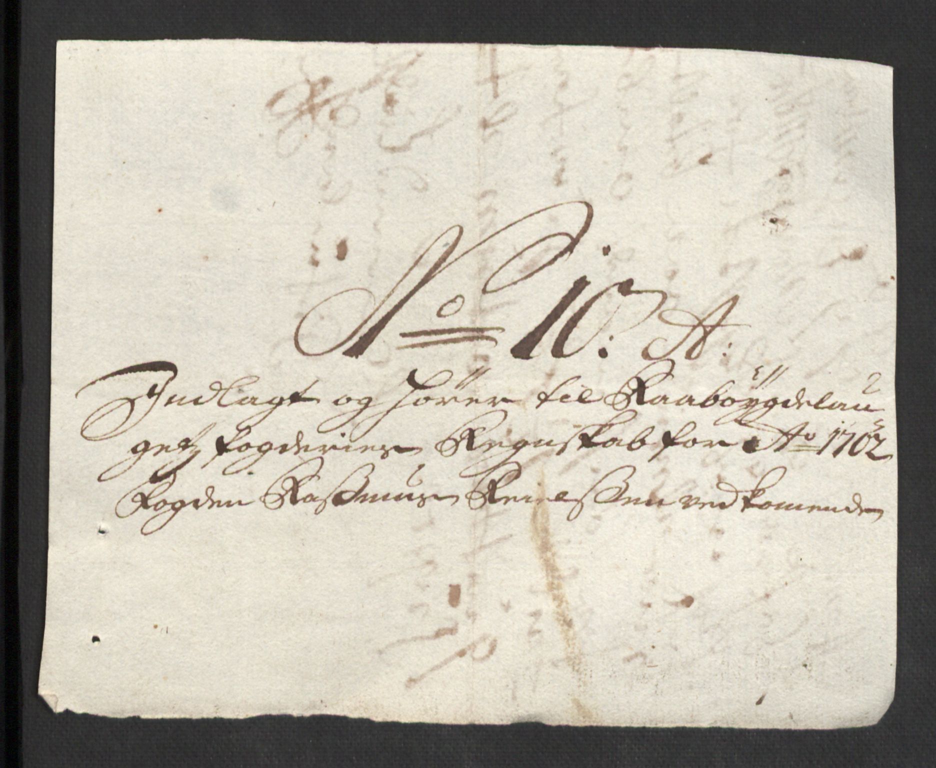 Rentekammeret inntil 1814, Reviderte regnskaper, Fogderegnskap, AV/RA-EA-4092/R40/L2446: Fogderegnskap Råbyggelag, 1700-1702, p. 327