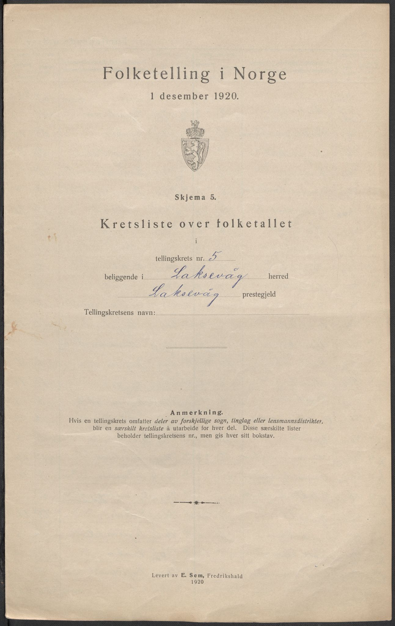 SAB, 1920 census for Laksevåg, 1920, p. 23