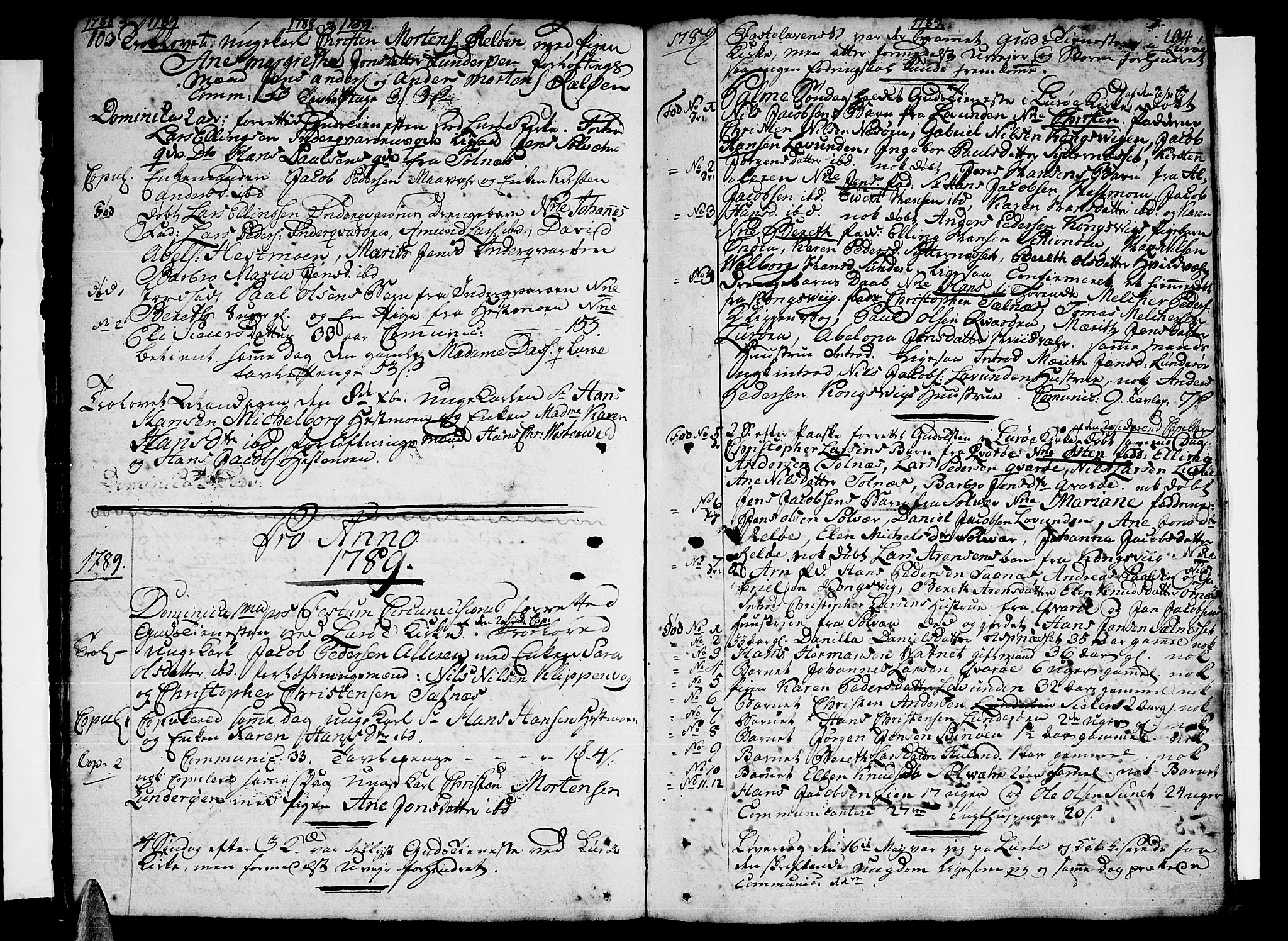 Ministerialprotokoller, klokkerbøker og fødselsregistre - Nordland, SAT/A-1459/839/L0563: Parish register (official) no. 839A01 /1, 1767-1824, p. 103-104