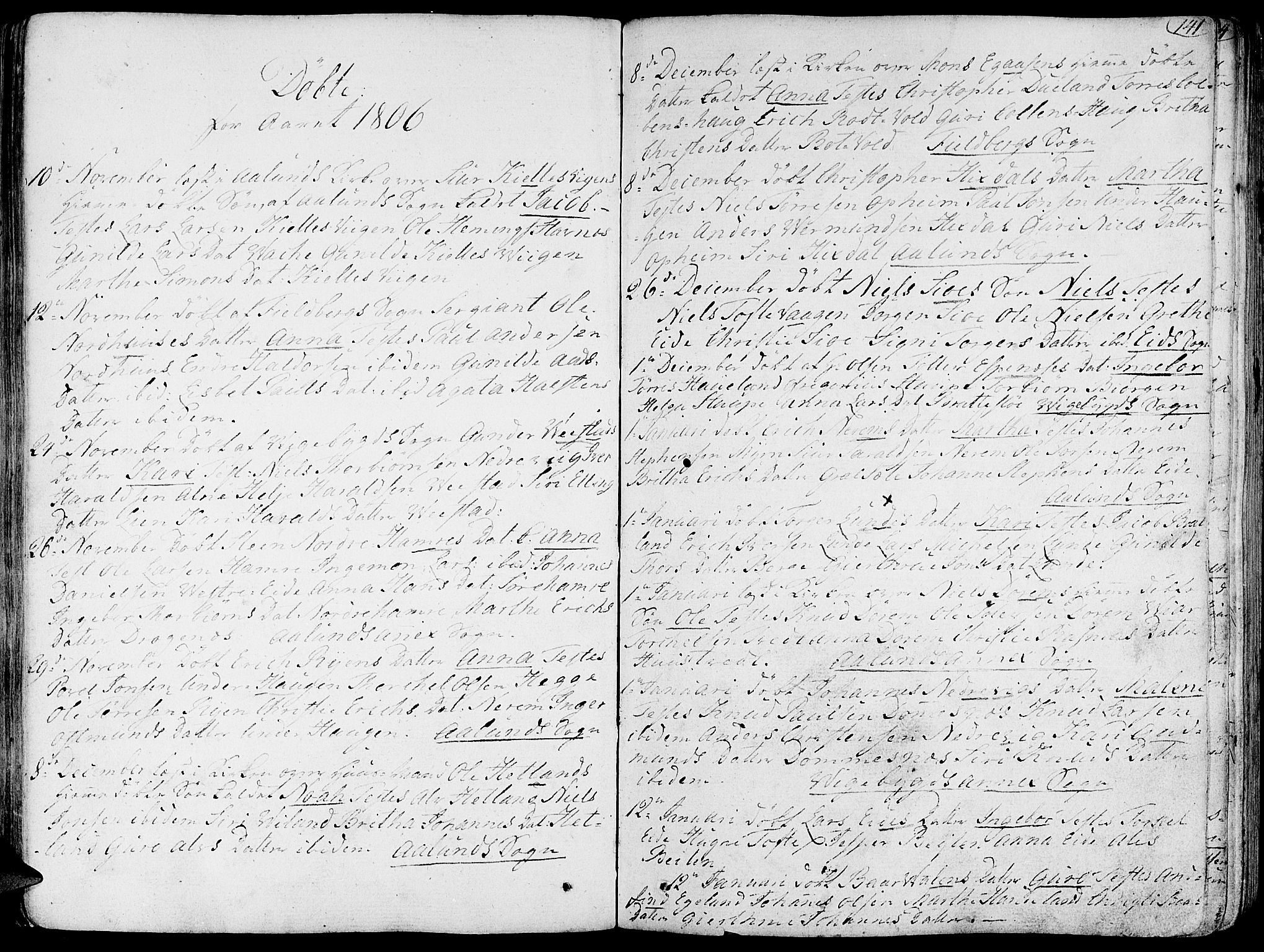 Fjelberg sokneprestembete, AV/SAB-A-75201/H/Haa: Parish register (official) no. A 3, 1788-1815, p. 141