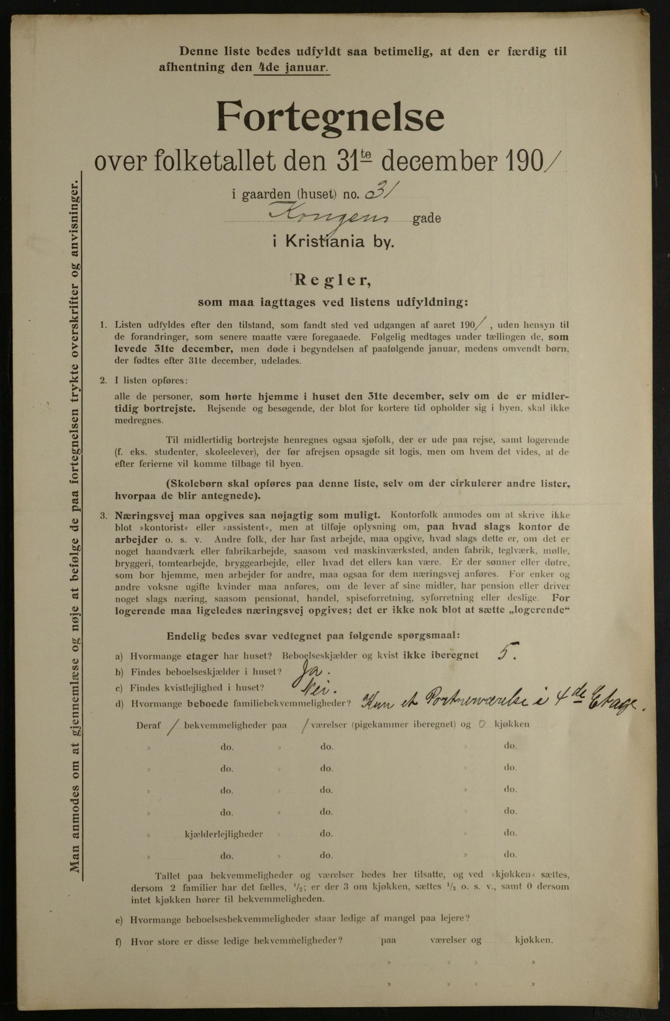 OBA, Municipal Census 1901 for Kristiania, 1901, p. 8121