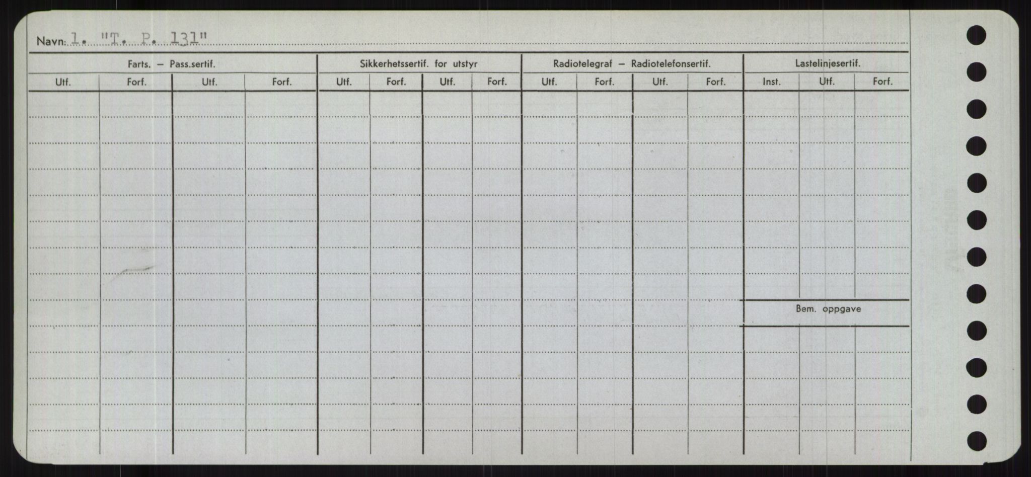 Sjøfartsdirektoratet med forløpere, Skipsmålingen, RA/S-1627/H/Hc/L0001: Lektere, A-Y, p. 466