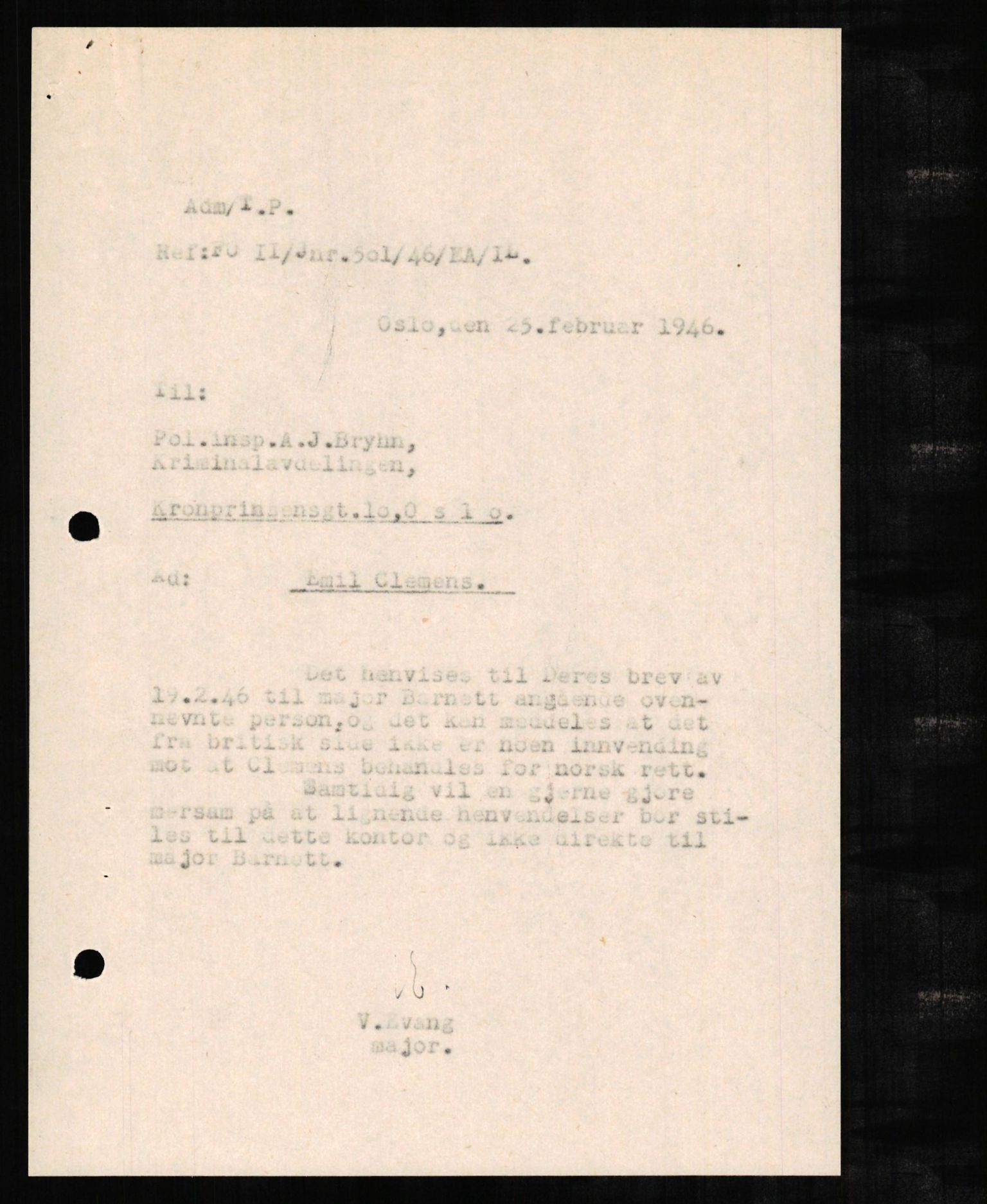 Forsvaret, Forsvarets overkommando II, AV/RA-RAFA-3915/D/Db/L0005: CI Questionaires. Tyske okkupasjonsstyrker i Norge. Tyskere., 1945-1946, p. 279