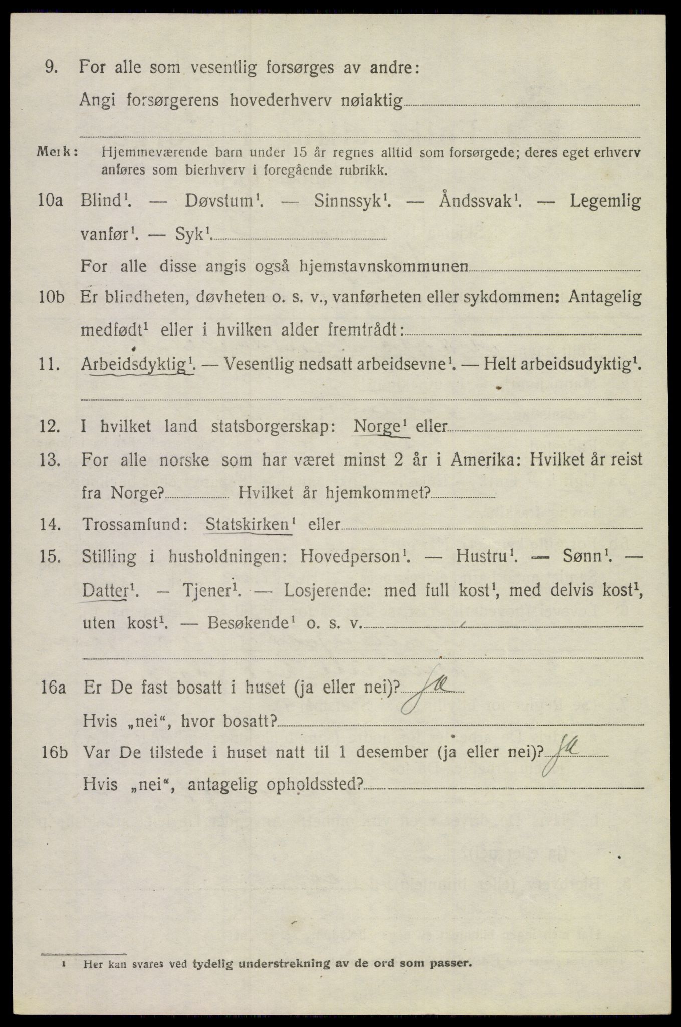 SAST, 1920 census for Klepp, 1920, p. 8247