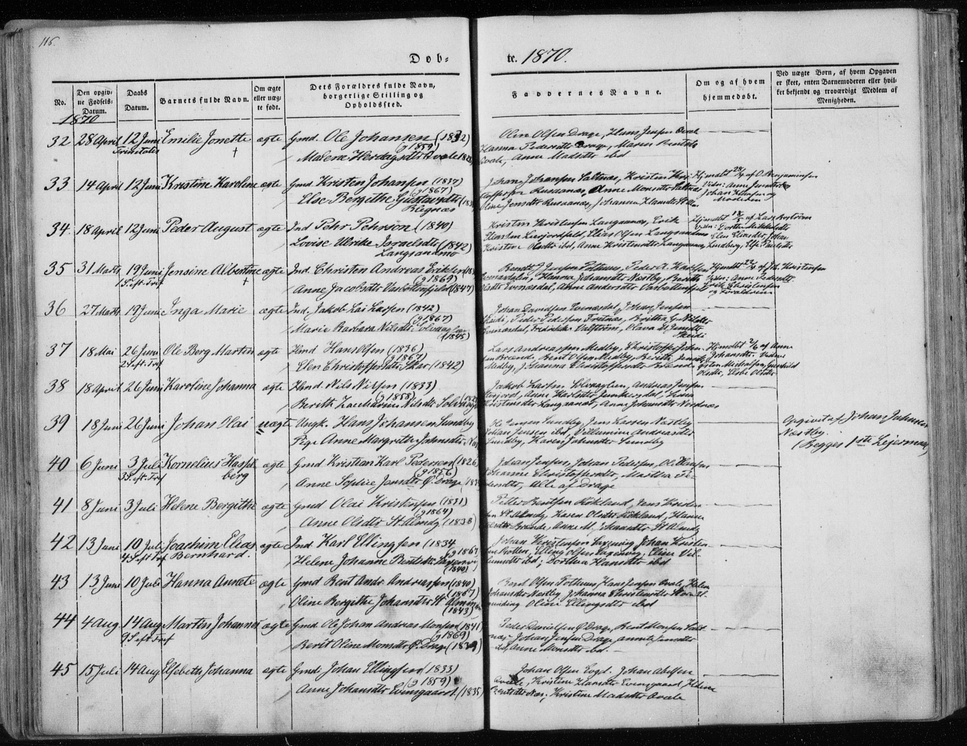 Ministerialprotokoller, klokkerbøker og fødselsregistre - Nordland, AV/SAT-A-1459/847/L0666: Parish register (official) no. 847A06, 1842-1871, p. 116