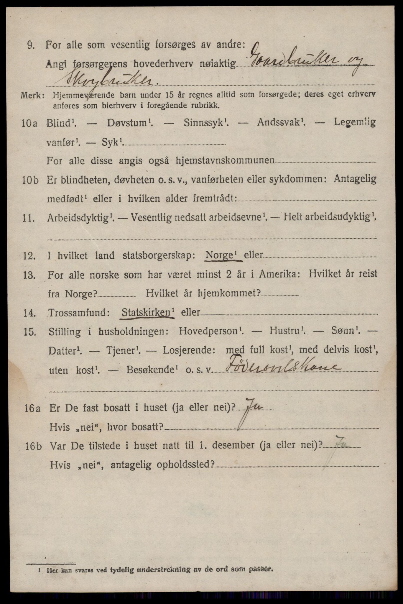 SAKO, 1920 census for Seljord, 1920, p. 1521