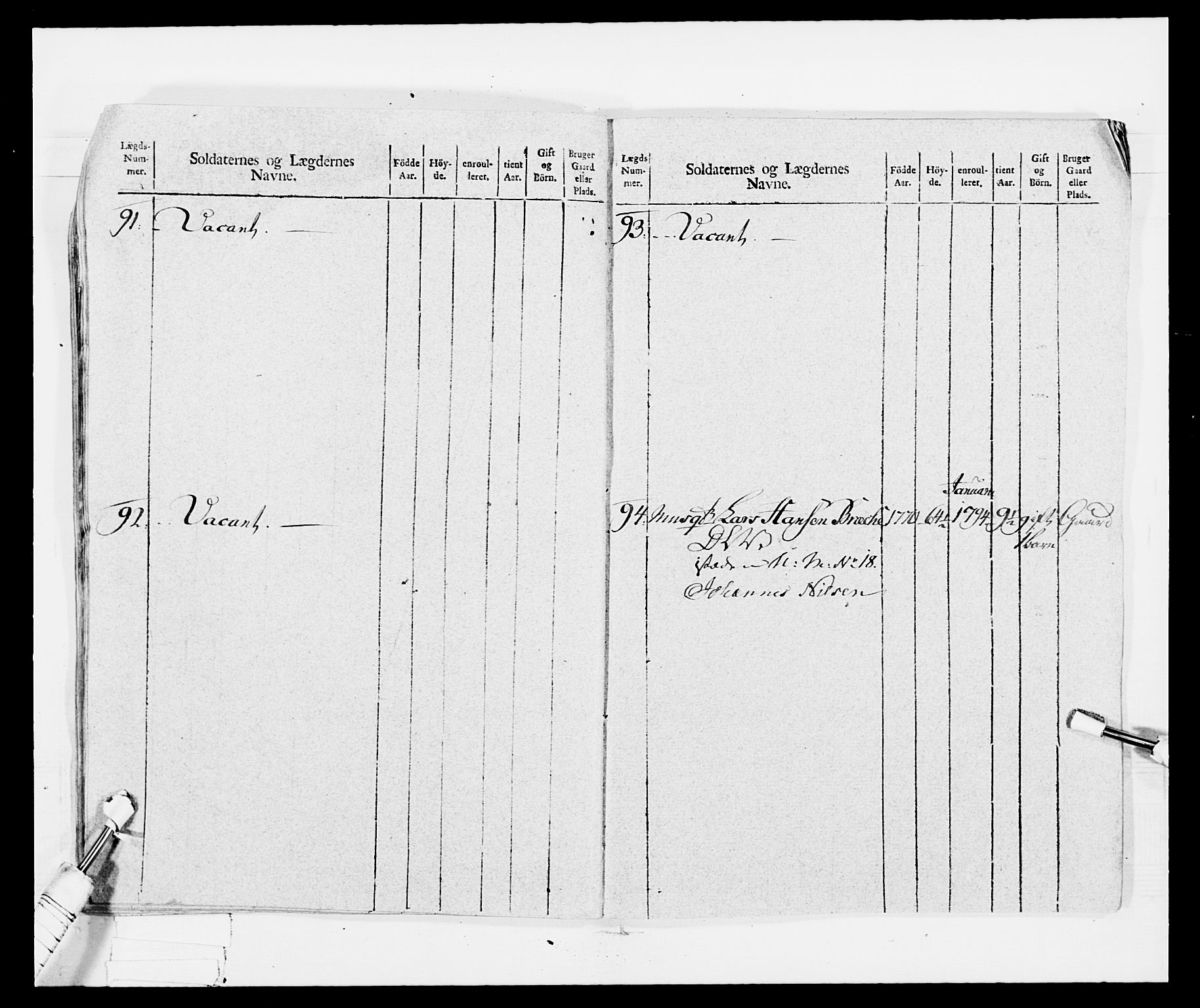 Generalitets- og kommissariatskollegiet, Det kongelige norske kommissariatskollegium, RA/EA-5420/E/Eh/L0029: Sønnafjelske gevorbne infanteriregiment, 1785-1805, p. 404