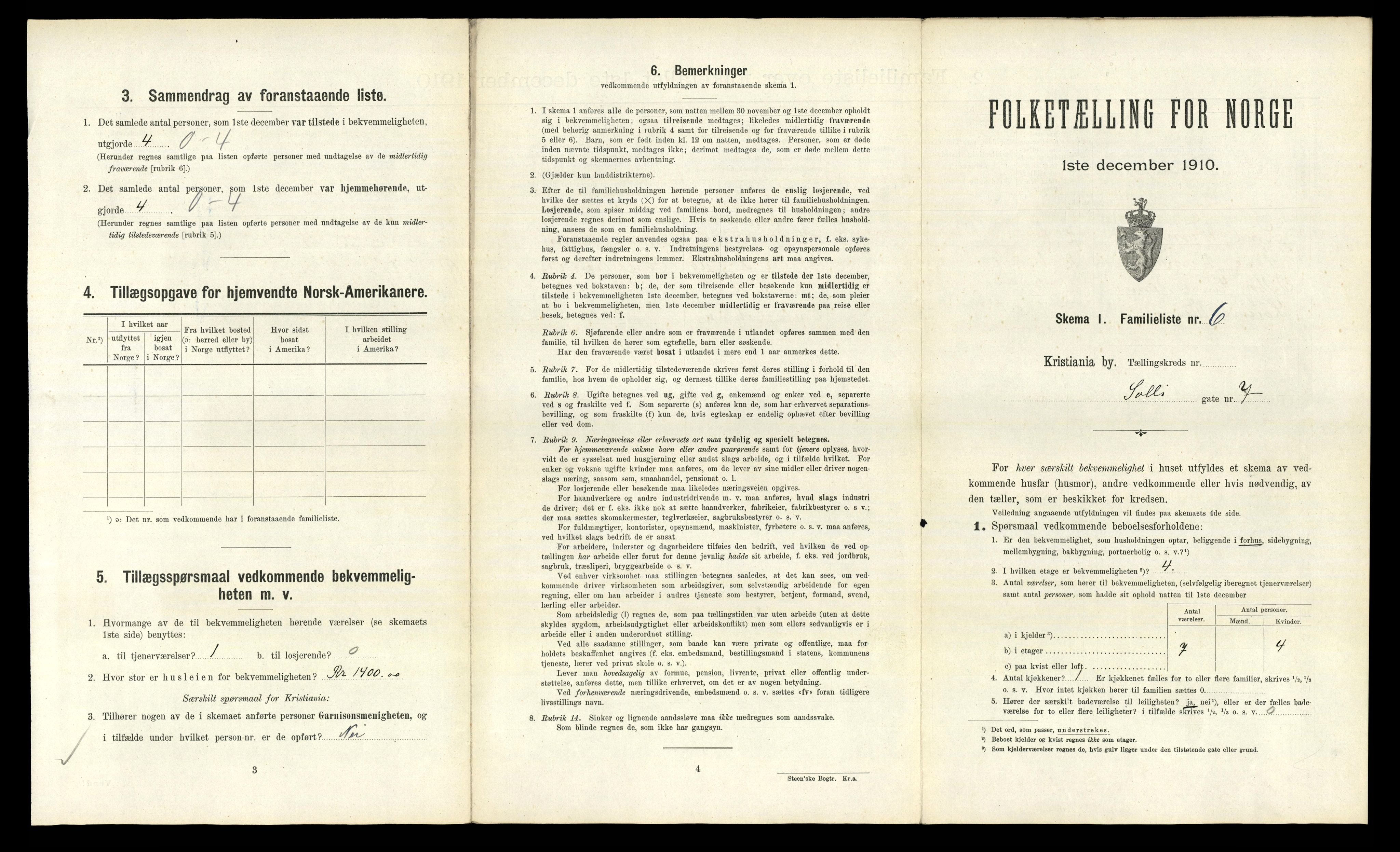 RA, 1910 census for Kristiania, 1910, p. 95165