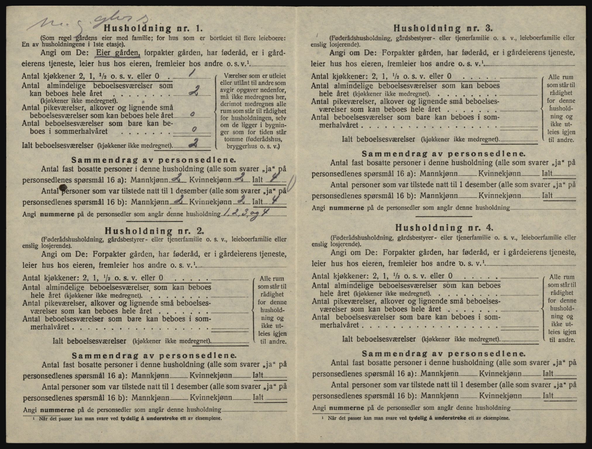 SAO, 1920 census for Glemmen, 1920, p. 2822