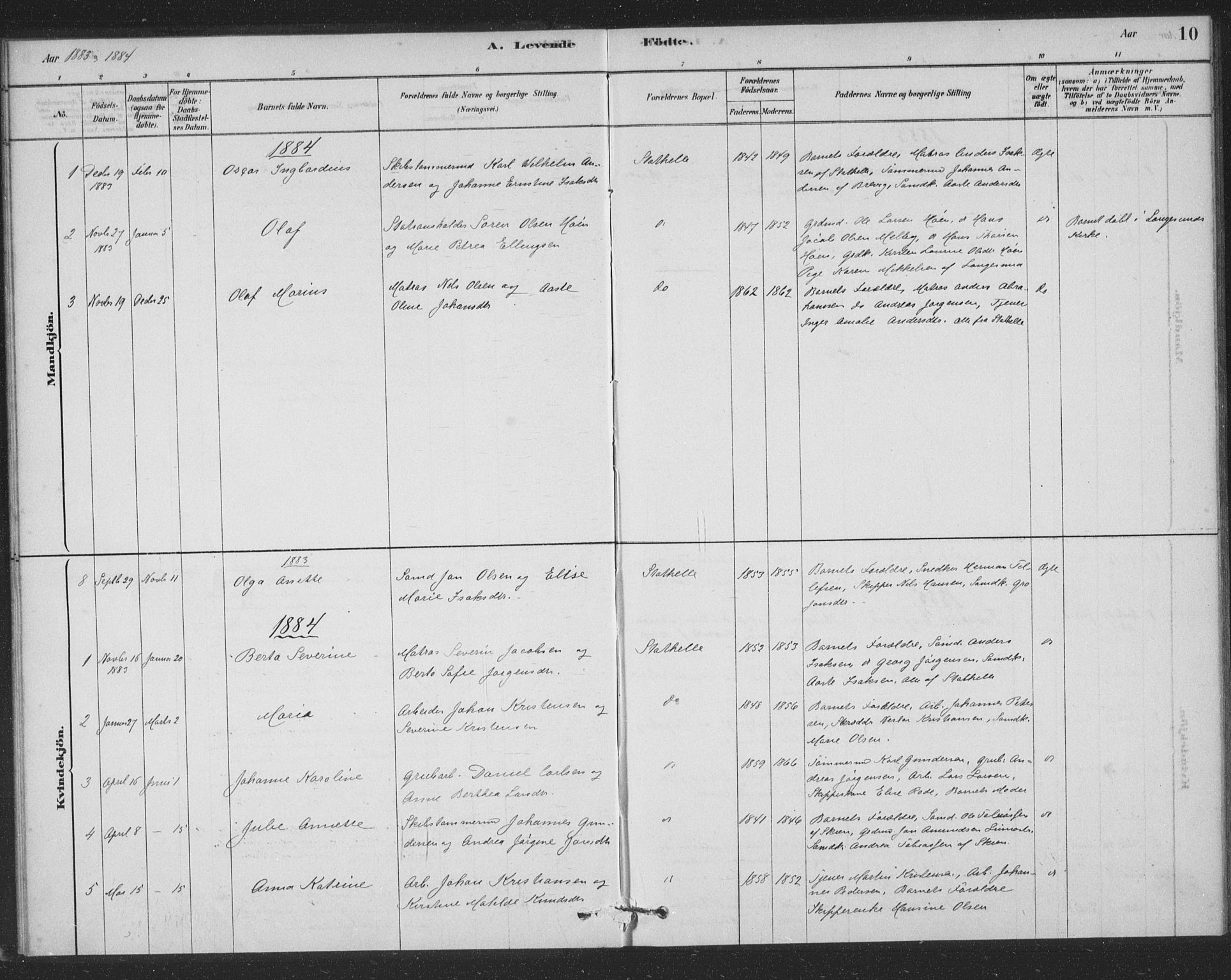 Bamble kirkebøker, SAKO/A-253/F/Fb/L0001: Parish register (official) no. II 1, 1878-1899, p. 10