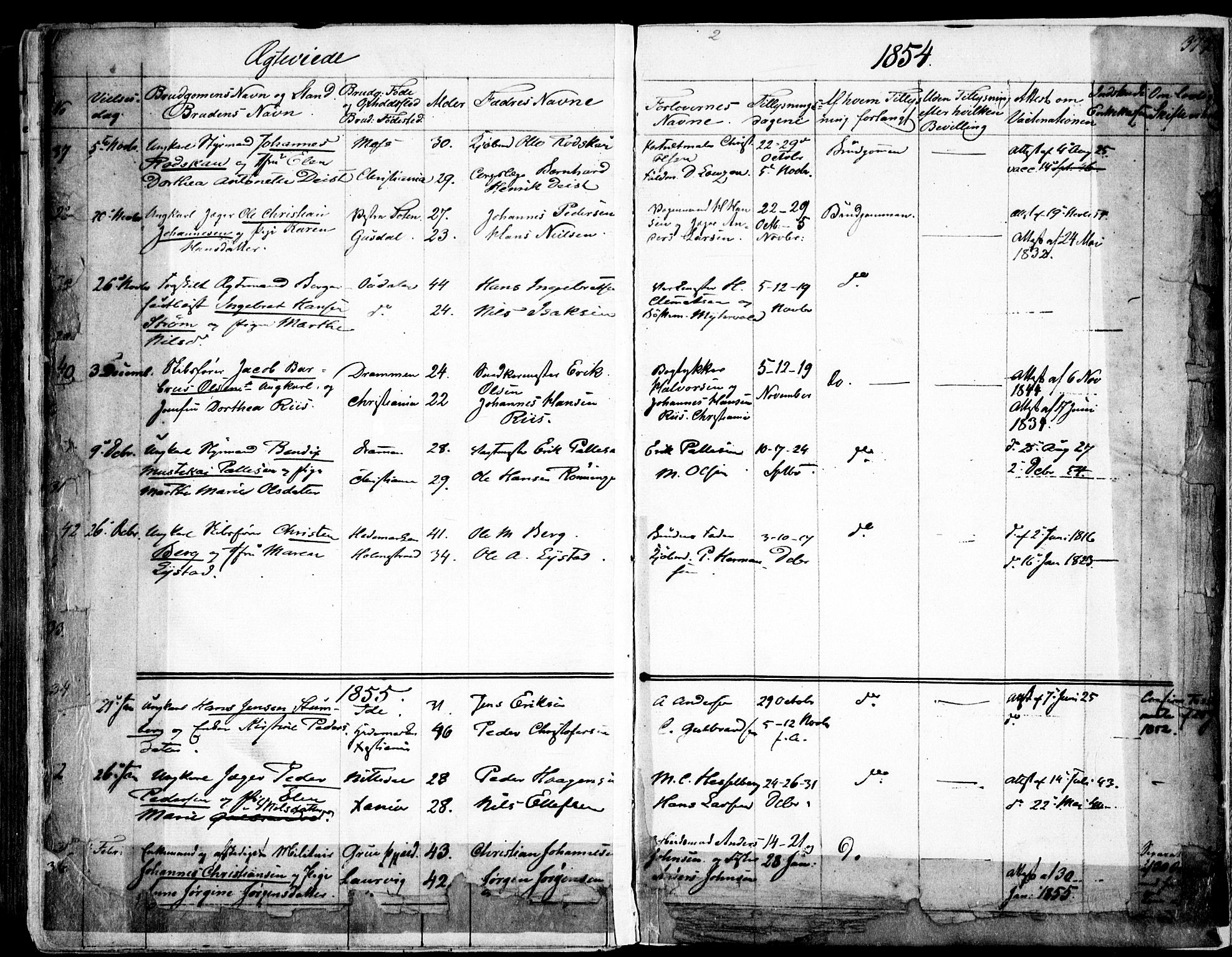 Garnisonsmenigheten Kirkebøker, SAO/A-10846/F/Fa/L0008: Parish register (official) no. 8, 1842-1859, p. 377